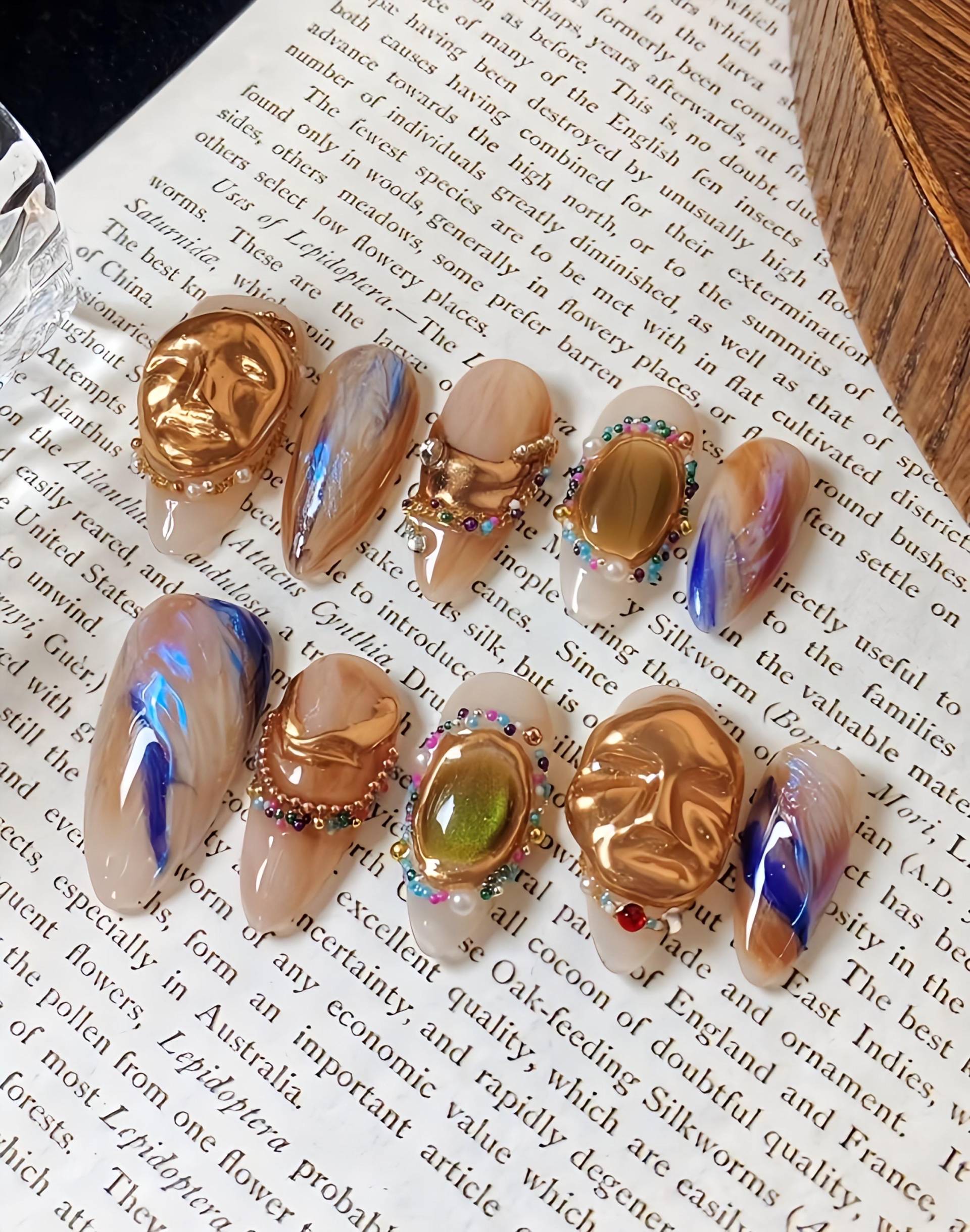 Royal Metal - 3D Selbstgemachte Pressnägel Royal Metal - 3D Selbstgemachte Pressnägel von Etsy - nailauraDE