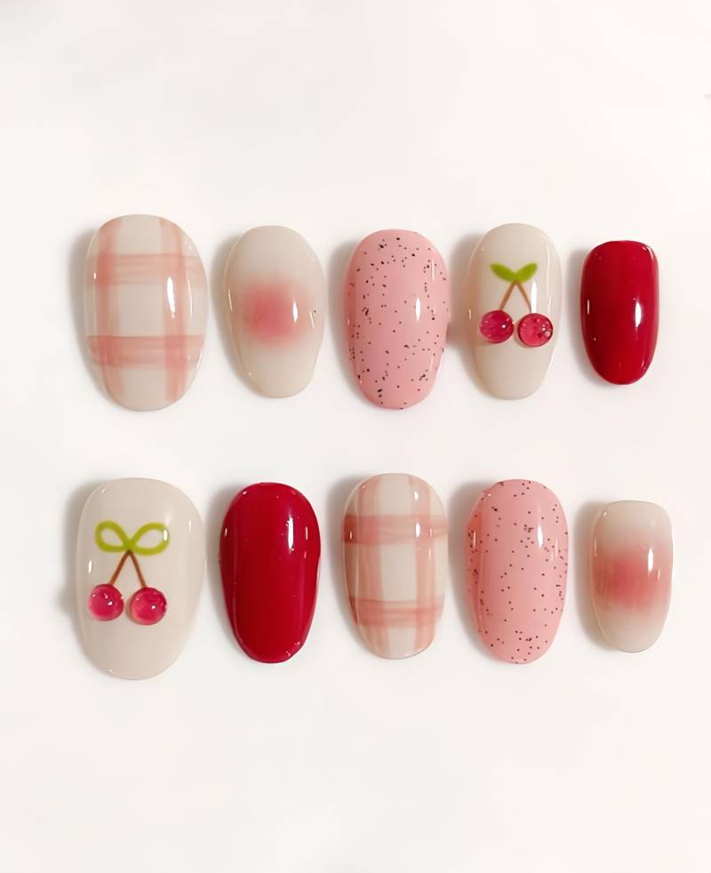 Sakura Satin - 3D Selbstgemachte Nägel Zum Aufpressen von Etsy - nailauraDE