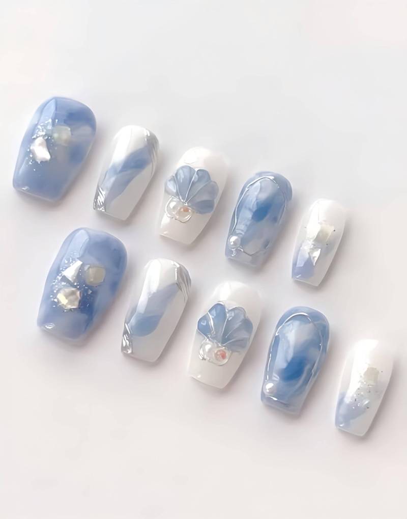 Verträumte Doodles - Selbstgemachte 3D-Nägel Zum Aufpressen von Etsy - nailauraDE