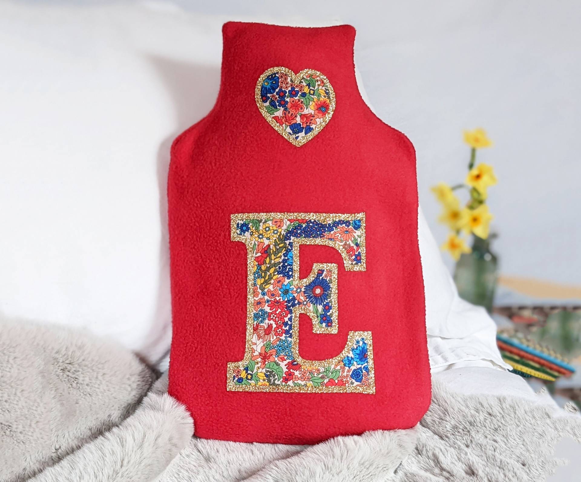 Liberty Blumen Anfang Personalisierte Wärmflasche Cover von Etsy - nickynackynoodesigns