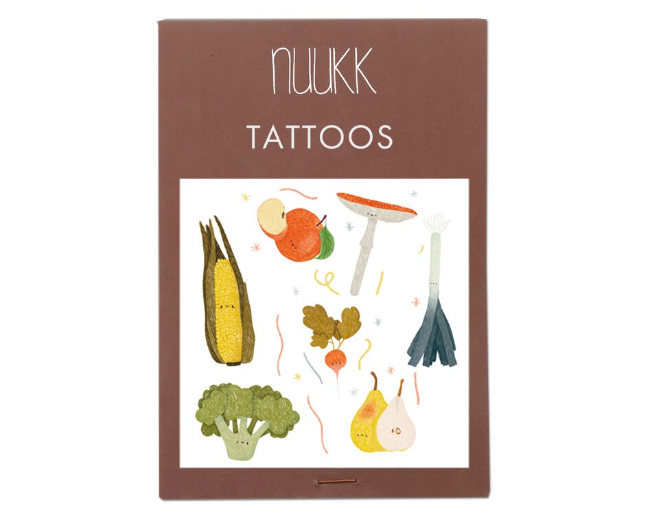 Temporäres Tattoo - Fruit & Veggies Temporäres Tattoo - Fruit & Veggies von Etsy - nuukk
