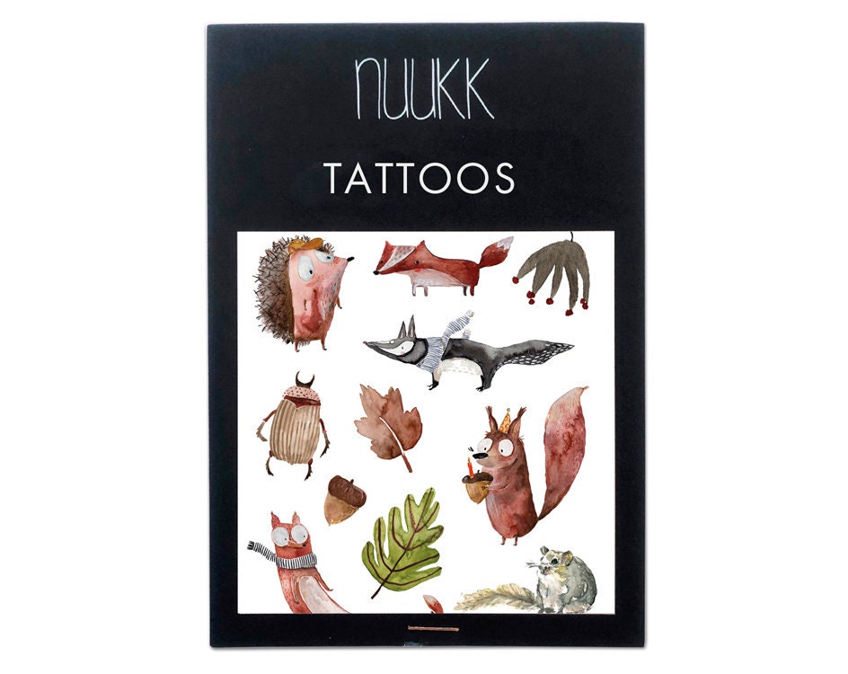Temporäres Tattoo - Herbstwald von Etsy - nuukk