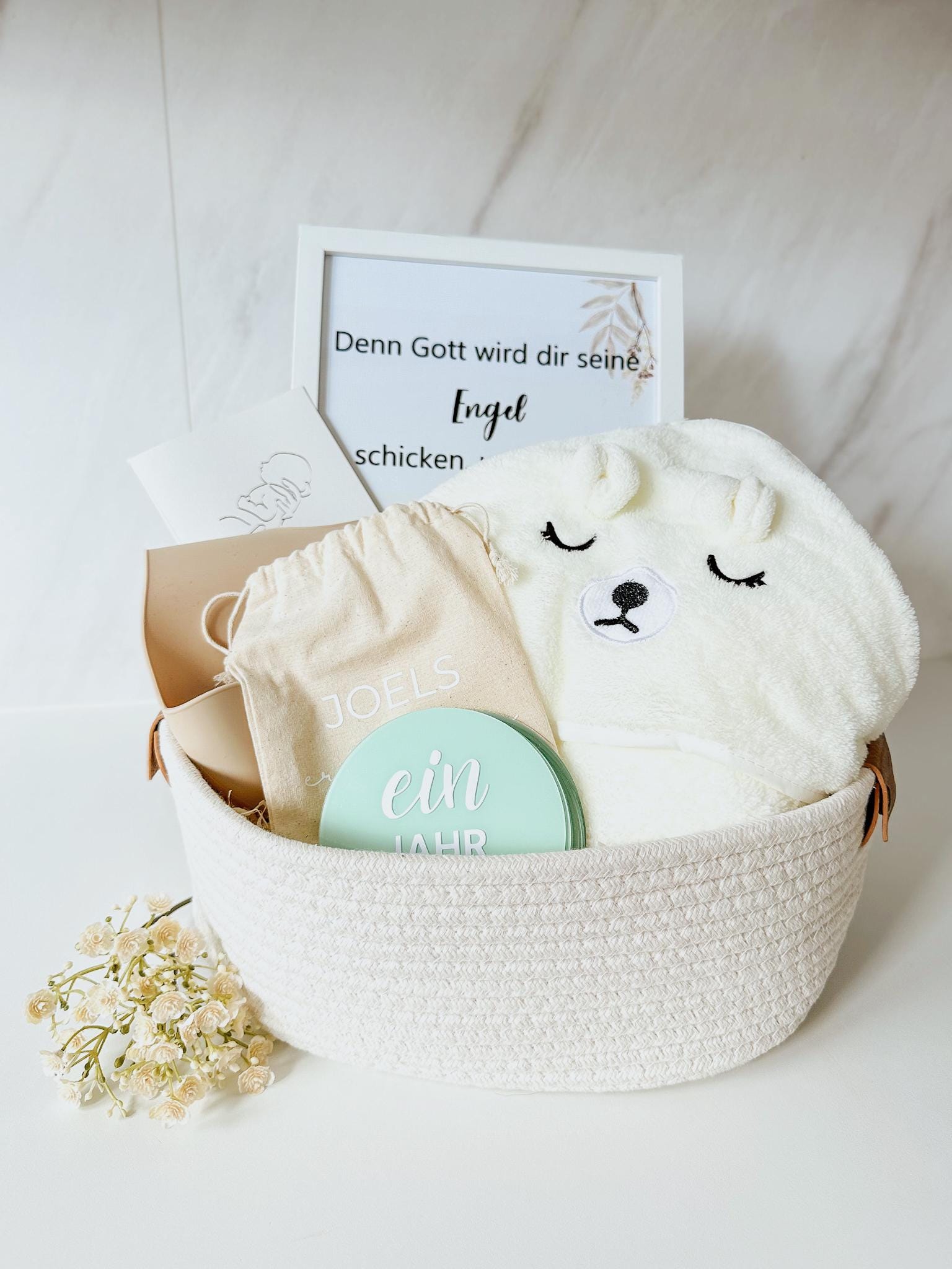 Babygeschenk Personalisiert | Geschenk Zur Geburt Mädchen/Junge Babyparty Geschenkidee Christliches Babygeschenk-Set Baby Taufgeschenk von Etsy - oHerzenswunsch