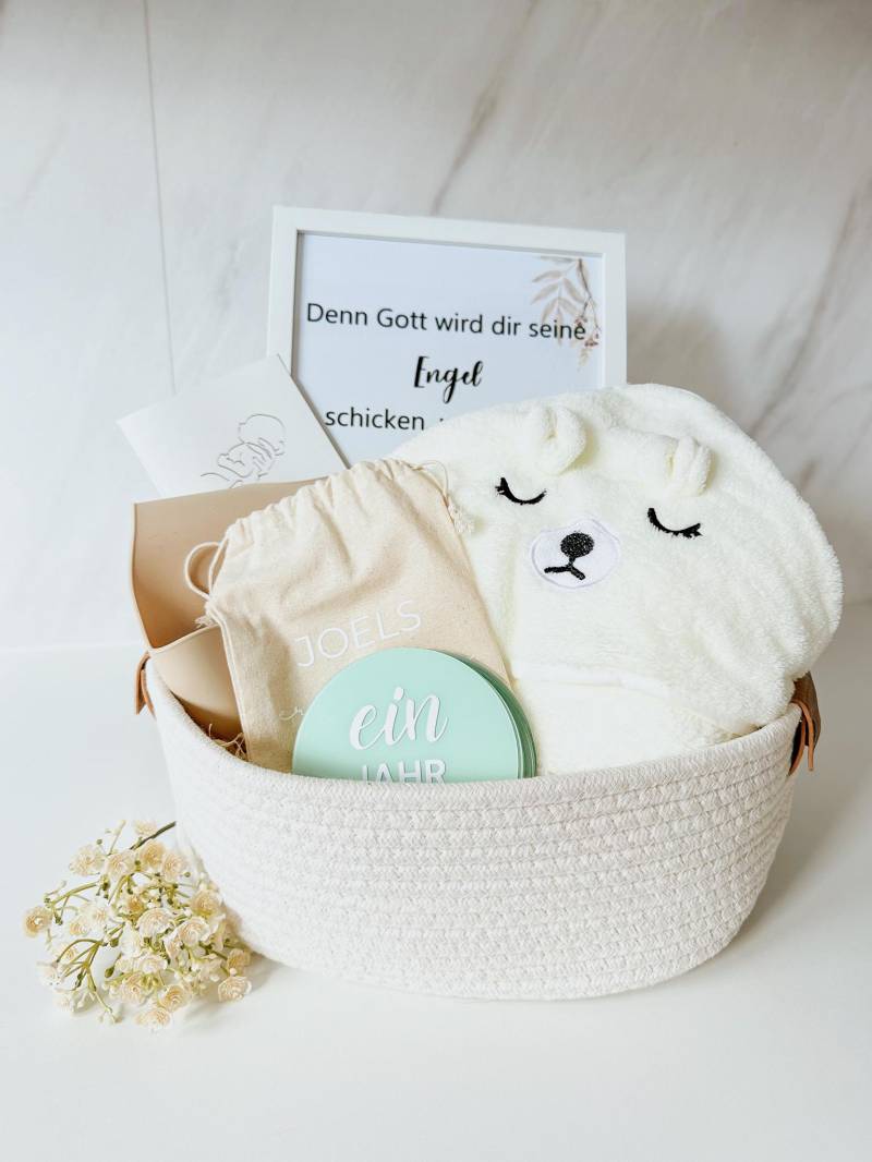 Babygeschenk Personalisiert | Geschenk Zur Geburt Mädchen/Junge Babyparty Geschenkidee Christliches Babygeschenk-Set Baby Taufgeschenk von Etsy - oHerzenswunsch