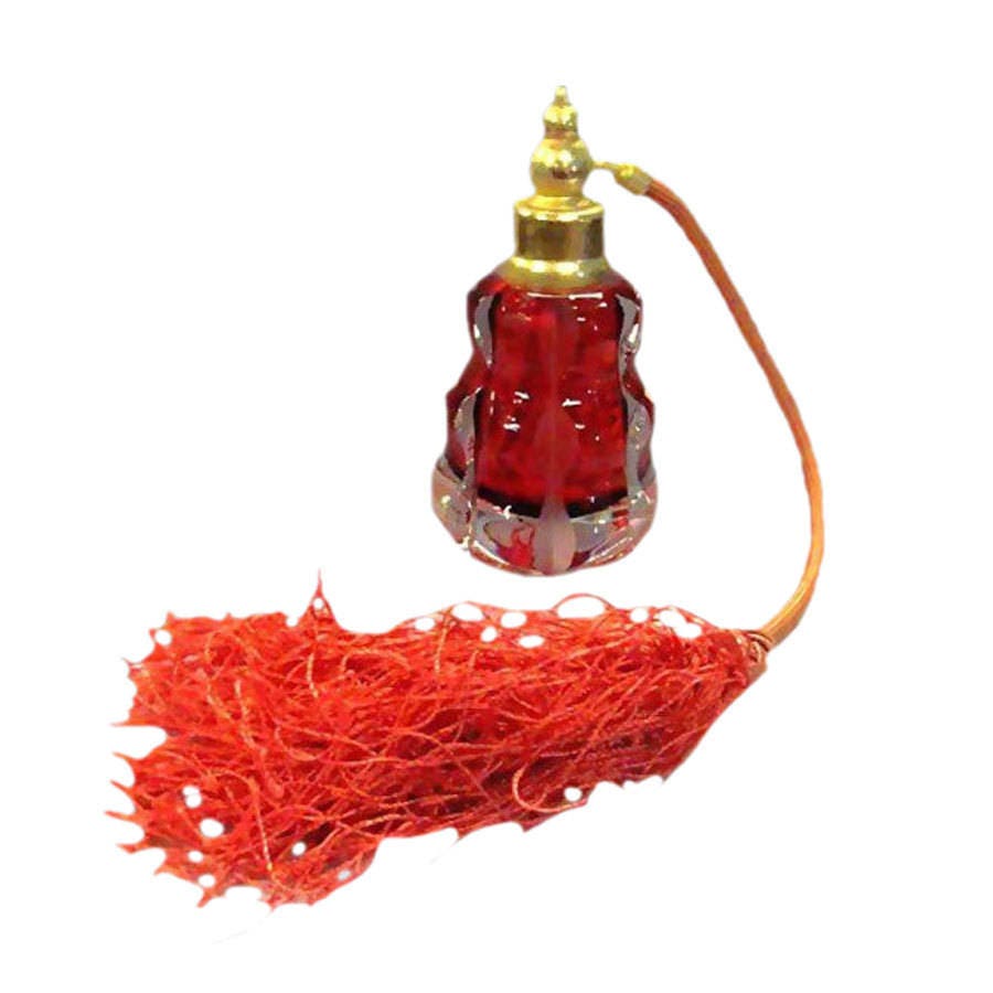 Preiselbeere Parfüm Duft Glasflasche Mit Quaste - Vintage Parfüm-Flasche Glas Glas-Flasche Rot von Etsy - openslate