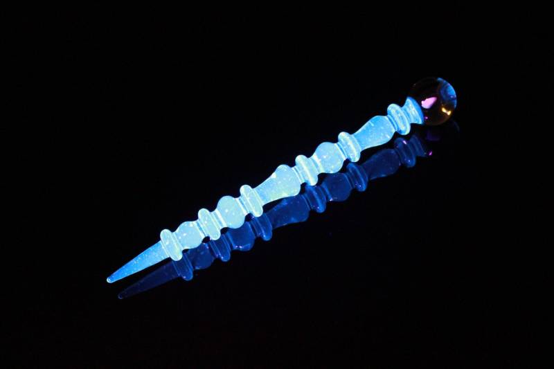 Blaues Uv Schwarzlicht Leuchten Opal Kunst Glas Parfüm Dauber von Etsy - organicglassworks