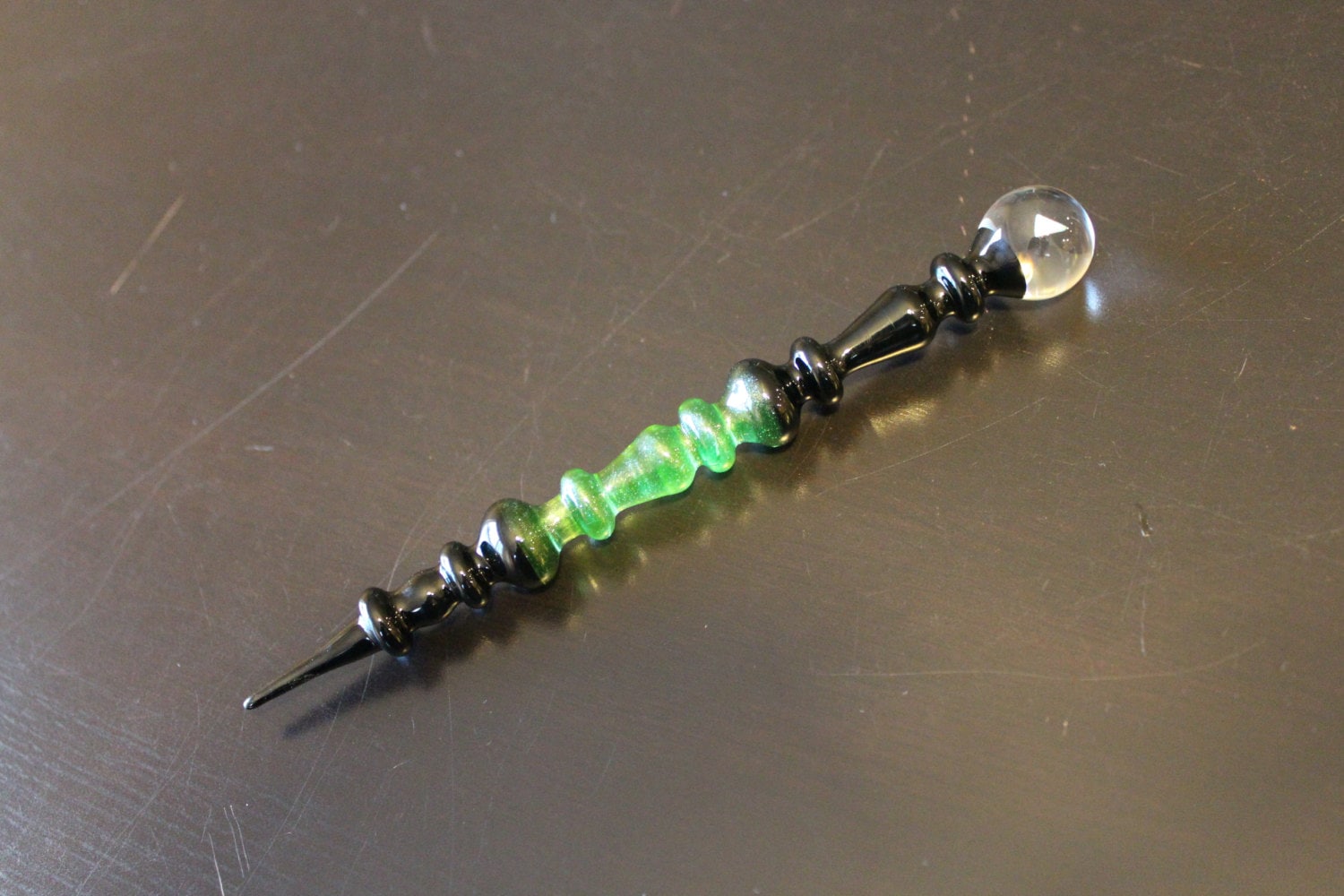 Opal Green Stardust | Green Sparkle Kunst Glas Parfüm Dauber, | Eingefaßt von Etsy - organicglassworks