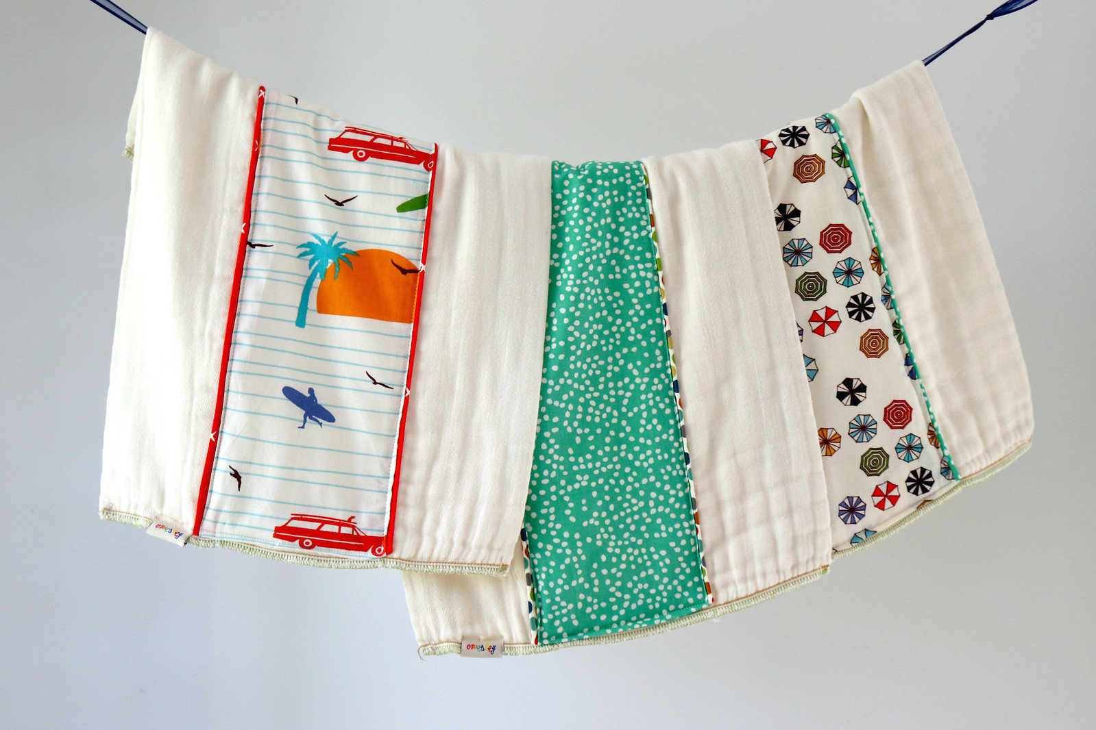 Bio Spucktücher 3Er Set. Sommer Surfer. Baby Spucktücher, Neugeborenen Geschenk, Party Spucktuch, Essentials von Etsy - owesley