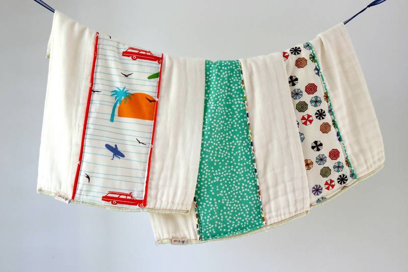Bio Spucktücher 3Er Set. Sommer Surfer. Baby Spucktücher, Neugeborenen Geschenk, Party Spucktuch, Essentials von Etsy - owesley