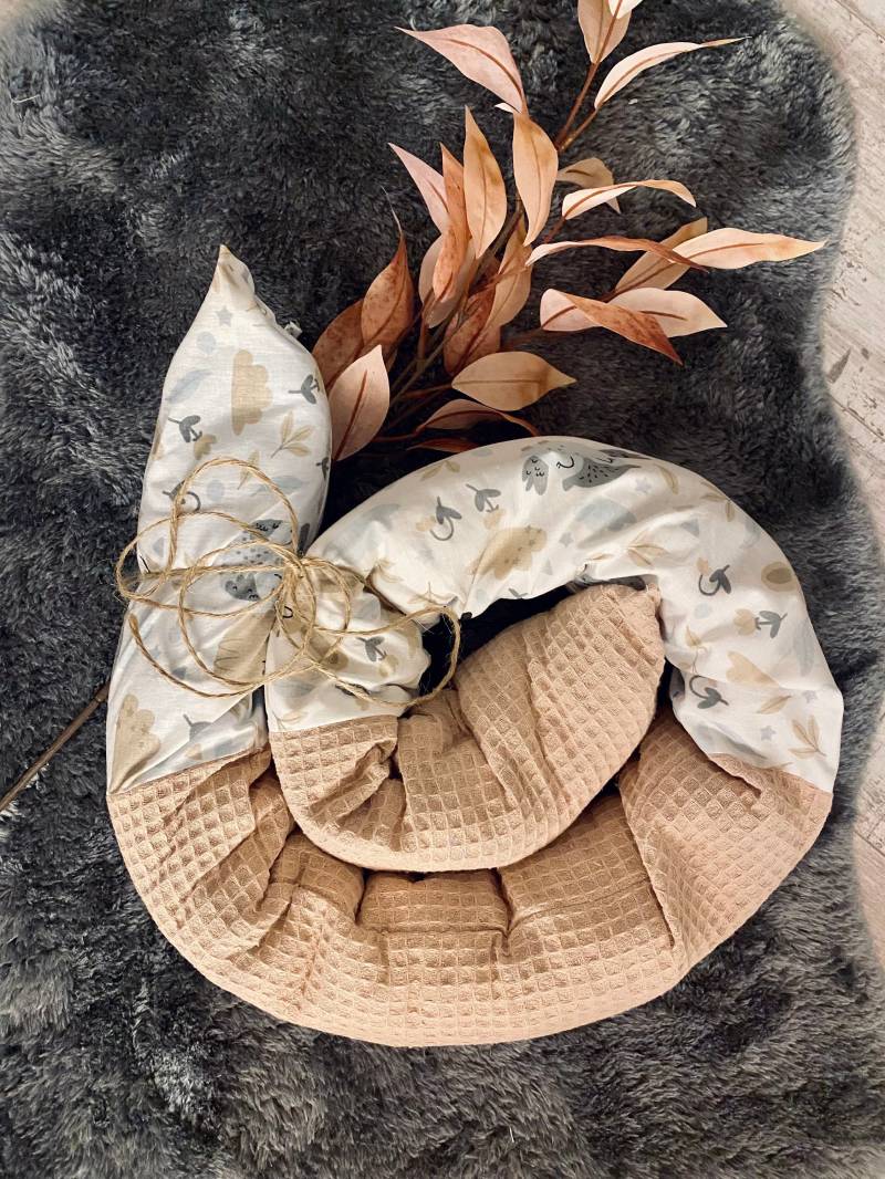 Wickeltischumrandung | Schutzrolle Patchwork Waffelstoff & Tiere Beige Wickeltischumrandung | Schutzrolle Patchwork Waffelstoff & Tiere Beige von Etsy - pagaennaART