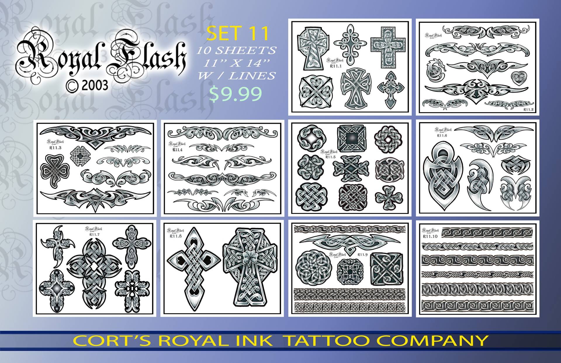 Schwarz Und Grau Tattoo Flash Set 11 10 Seiten Laser Gedruckt Celtic W/Umrisse von Etsy - paintwheel