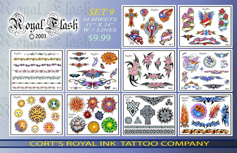 Tattoo Blitz Set 9 Rose, Fußkettchen, Keltisch, Wasser, Sonnen, Puerto Ricanisch Mit Umrissen von Etsy - paintwheel