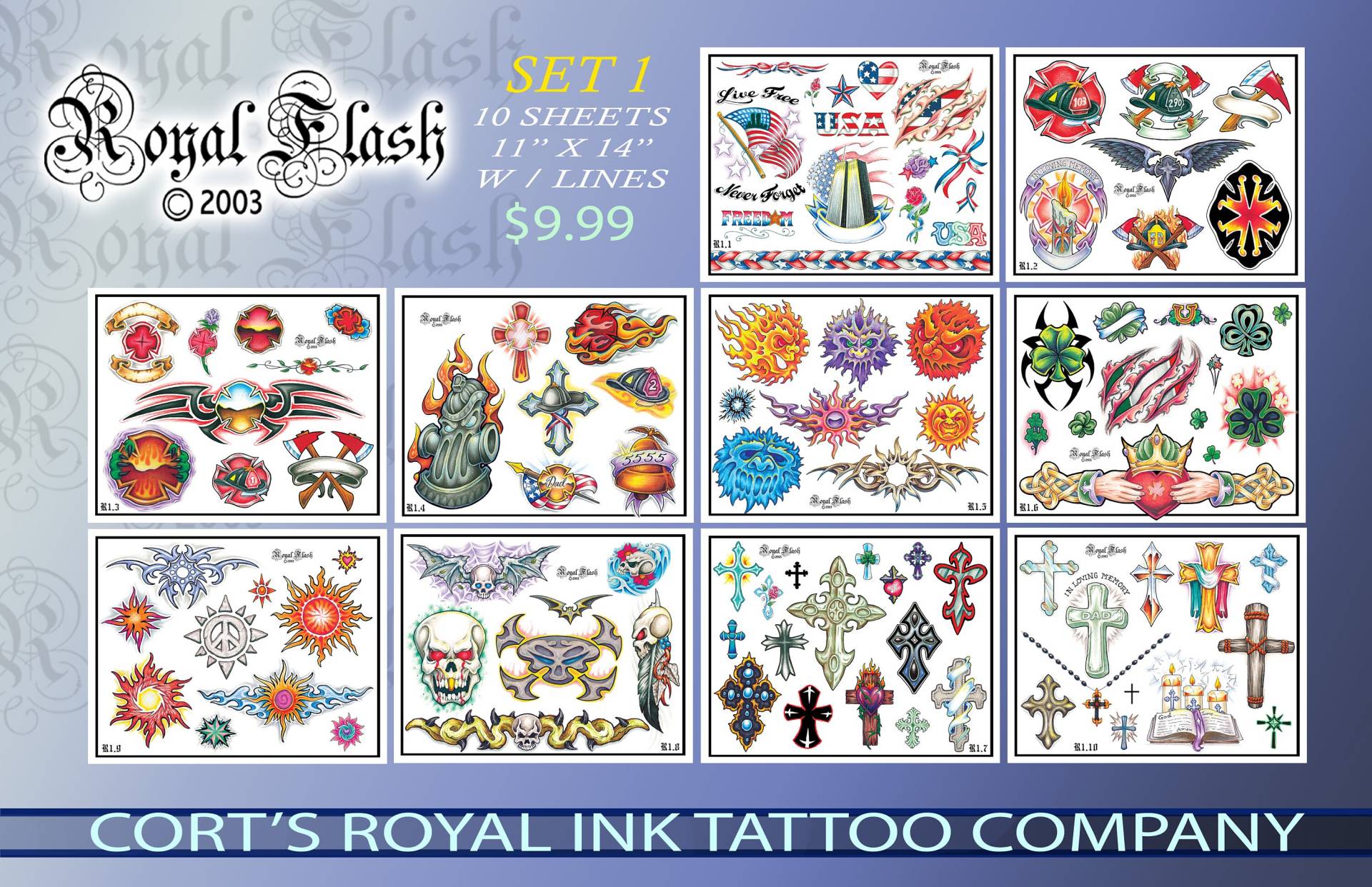 Tattoo Flash Set 1 10 Seiten Laser Gedruckt Tattoo Flash W/Umrisse von Etsy - paintwheel