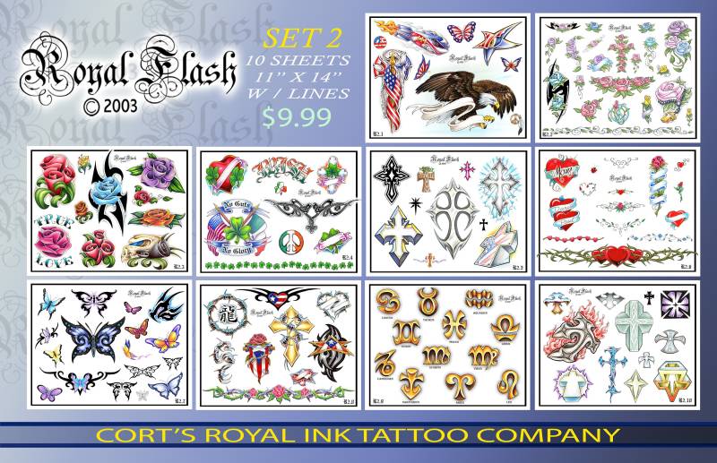 Tattoo Flash Set 2 10 Seiten Lasergedruckt W/Umrisse von Etsy - paintwheel
