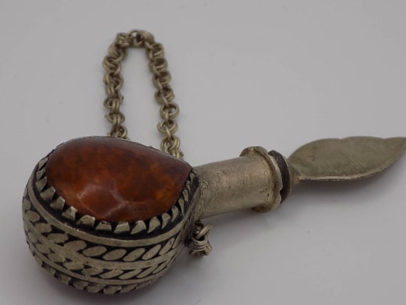 Alte Parfüm Vial, Sehr Selten, Vintage Vial, Silber Und Bernstein, Frau-Geschenk, Mädchen-Geschenk, Schmuck Frau, Mädchen von Etsy - parfumsvintageparis