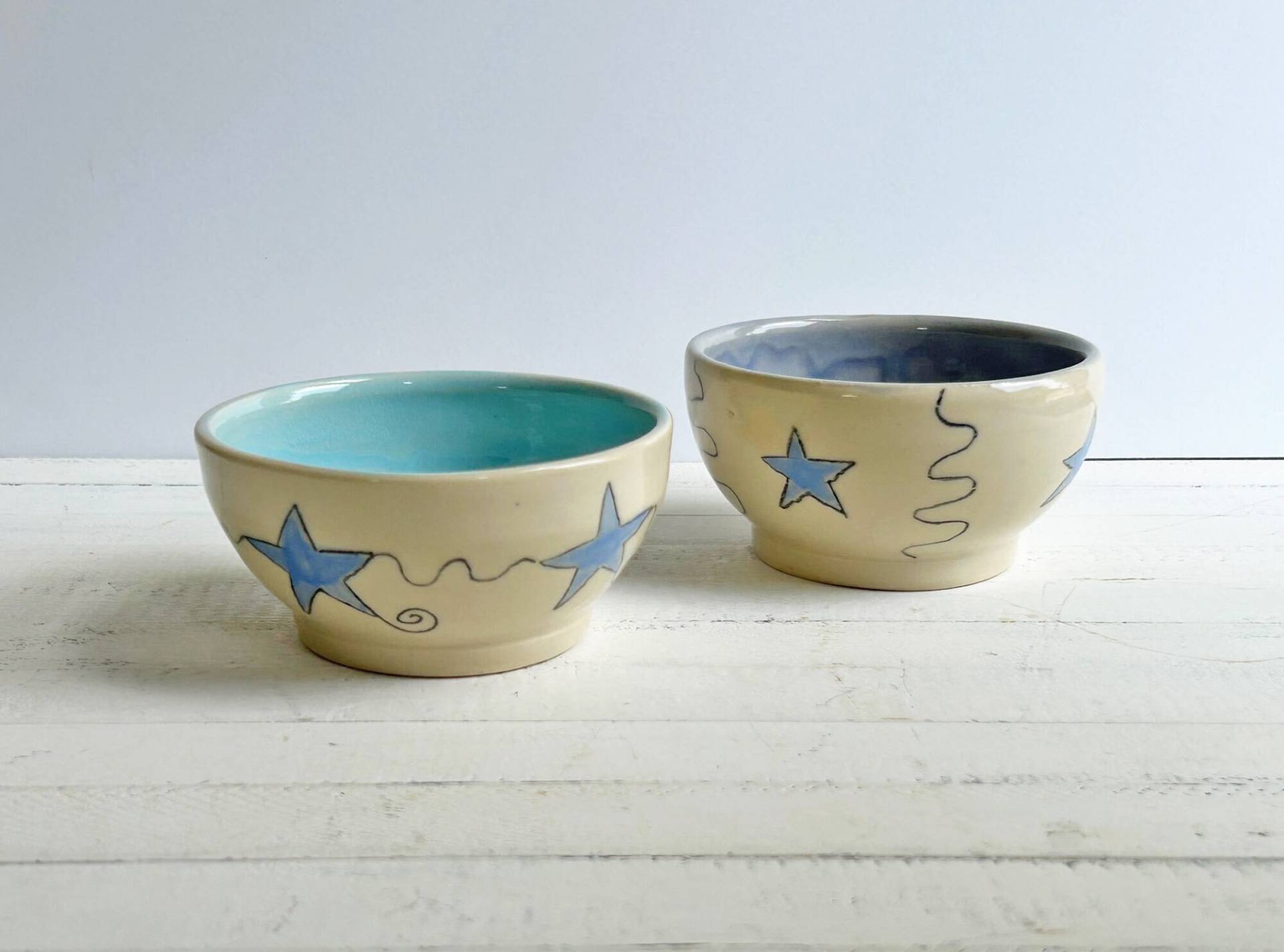 Stern Schale, Handgemachte Keramik, Steinzeug Getöpferte Handgemachte Handbemalte Keramikschale, Baby Geschenk von Etsy - pattysheppardart