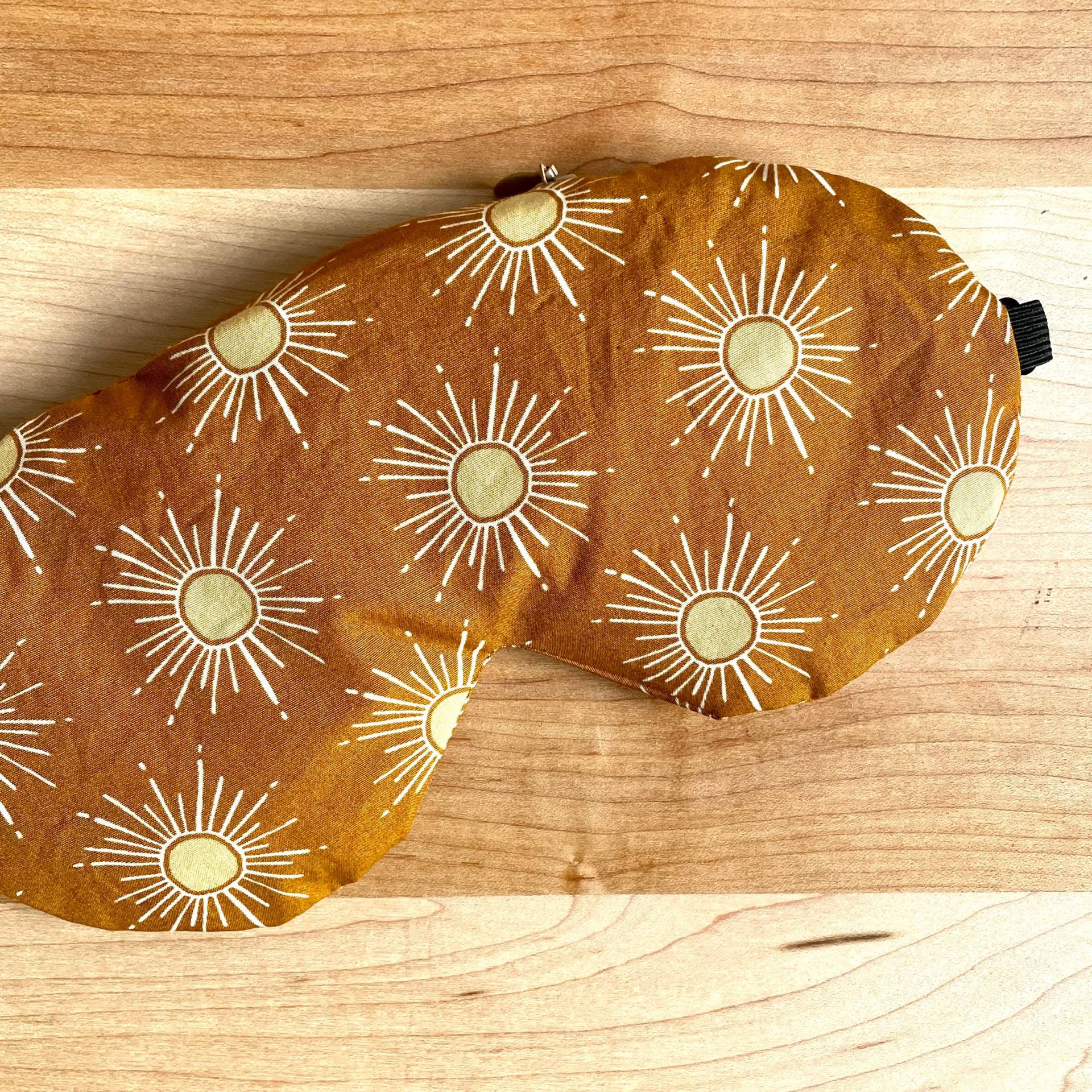 Gewichtete Augenmaske, Bio-Leinsamen Und Lavendel, Schlafmaske, Abnehmbarer Waschbarer Bezug, Golden Sunburst Print, Selbstpflege Geschenk von Etsy - peacemakerstudio