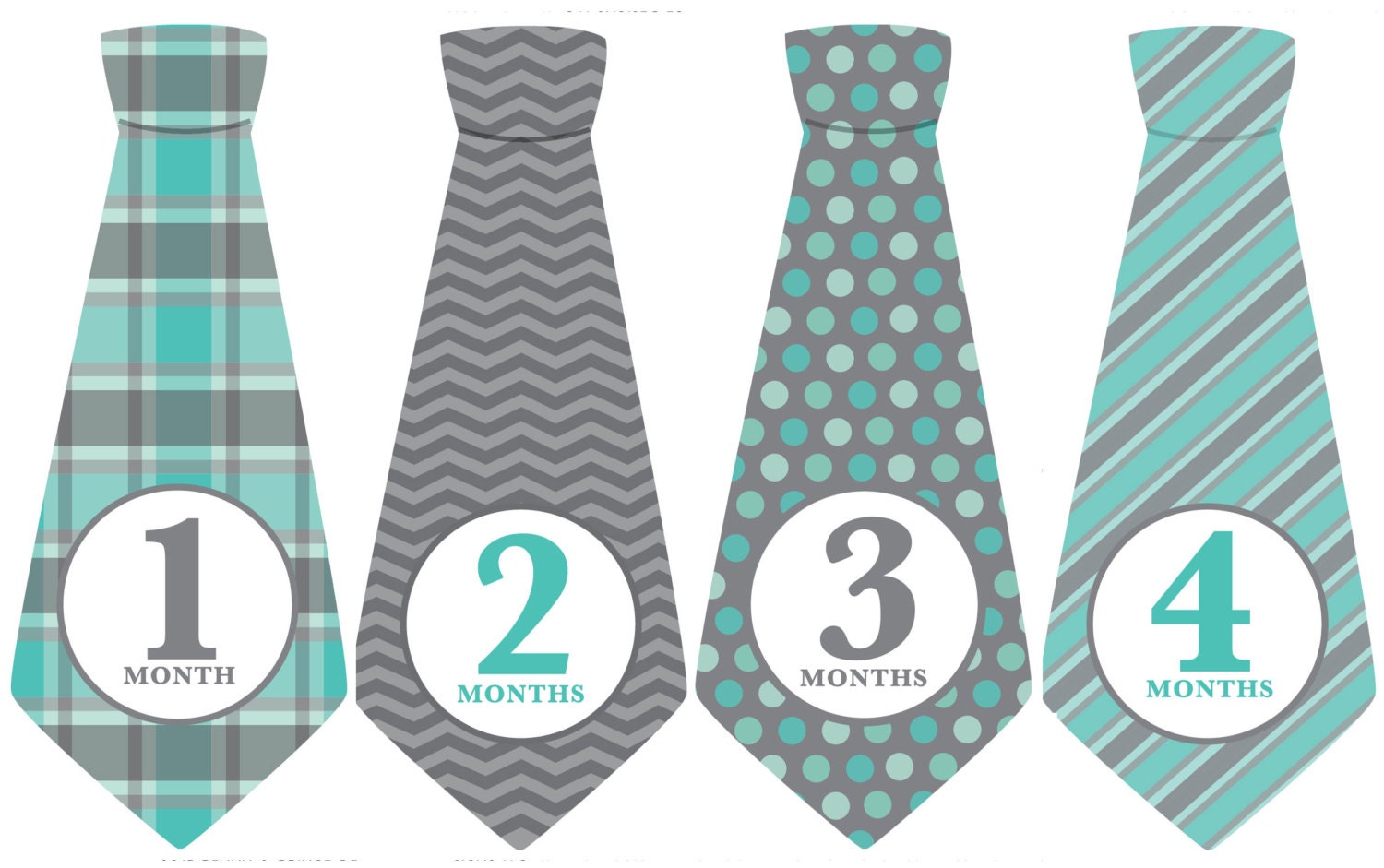 Geschenkangebot, Monatliche Babyaufkleber Monatlichen Krawatte Aufkleber Jungen Monat Aufkleber, Baby Boy, Baby-Geschenk, Grau, Blau von Etsy - pennyandprince