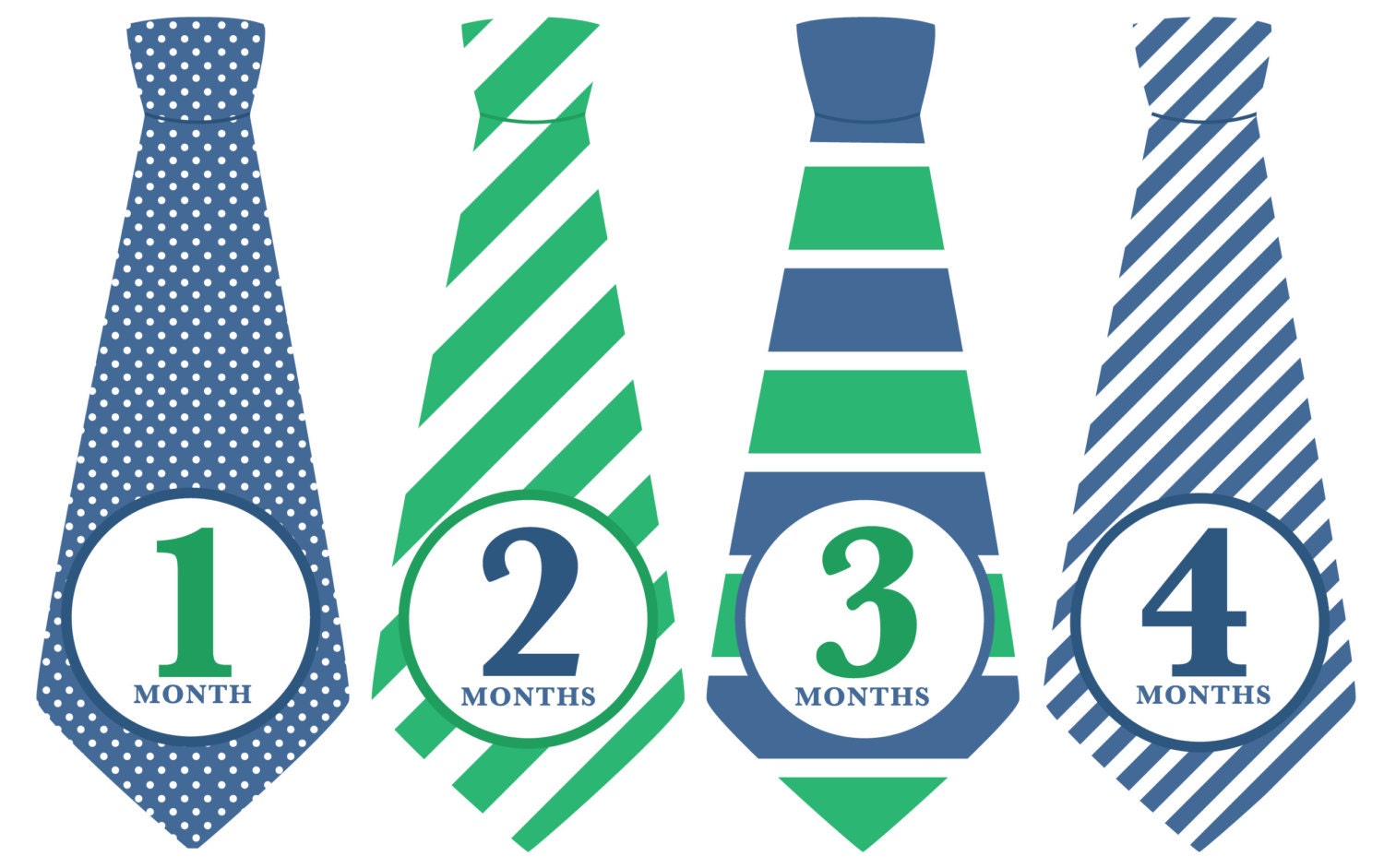 Geschenkangebot Monatliche Babyaufkleber Krawatte Aufkleber Monat Meilenstein Junge Baby-Geschenk Baby Boy, Grüne Blaue von Etsy - pennyandprince