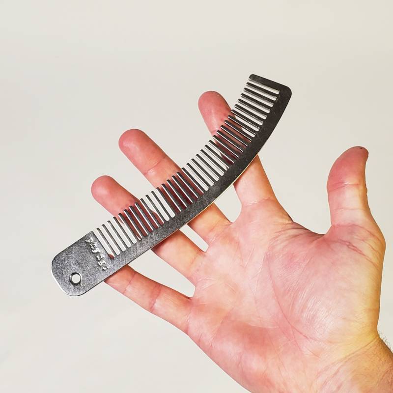 Geschwungener Edelstahl Kamm von Etsy - phydgt