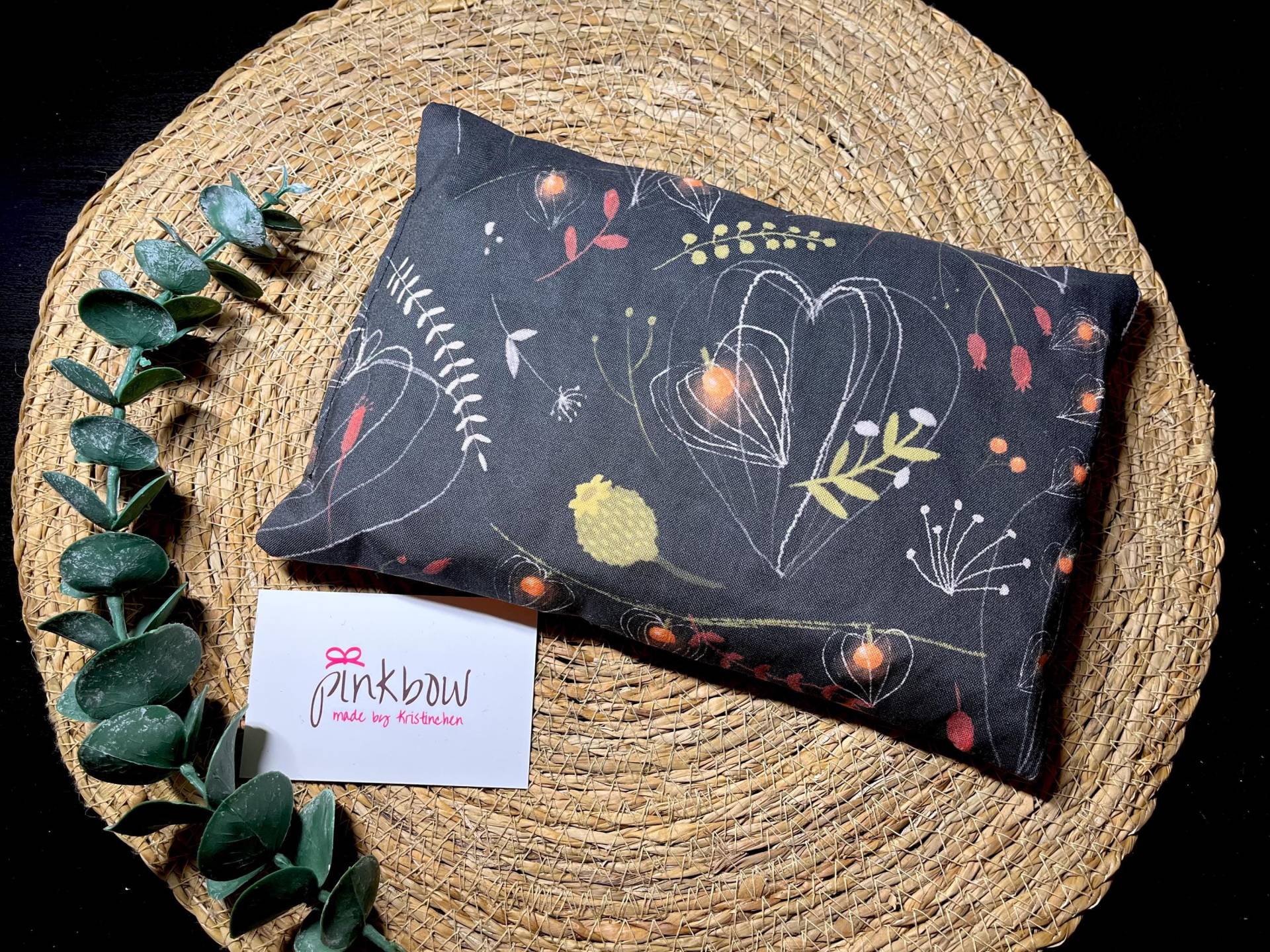 Kirschkernkissen, Wärmekissen, Körnerkissen, Wärmetherapie, Kältetherapie, Mikrowelle, Handmade With Love, Blumen, Herz, Geschenk, Unikat von Etsy - pinkbowKristinchen