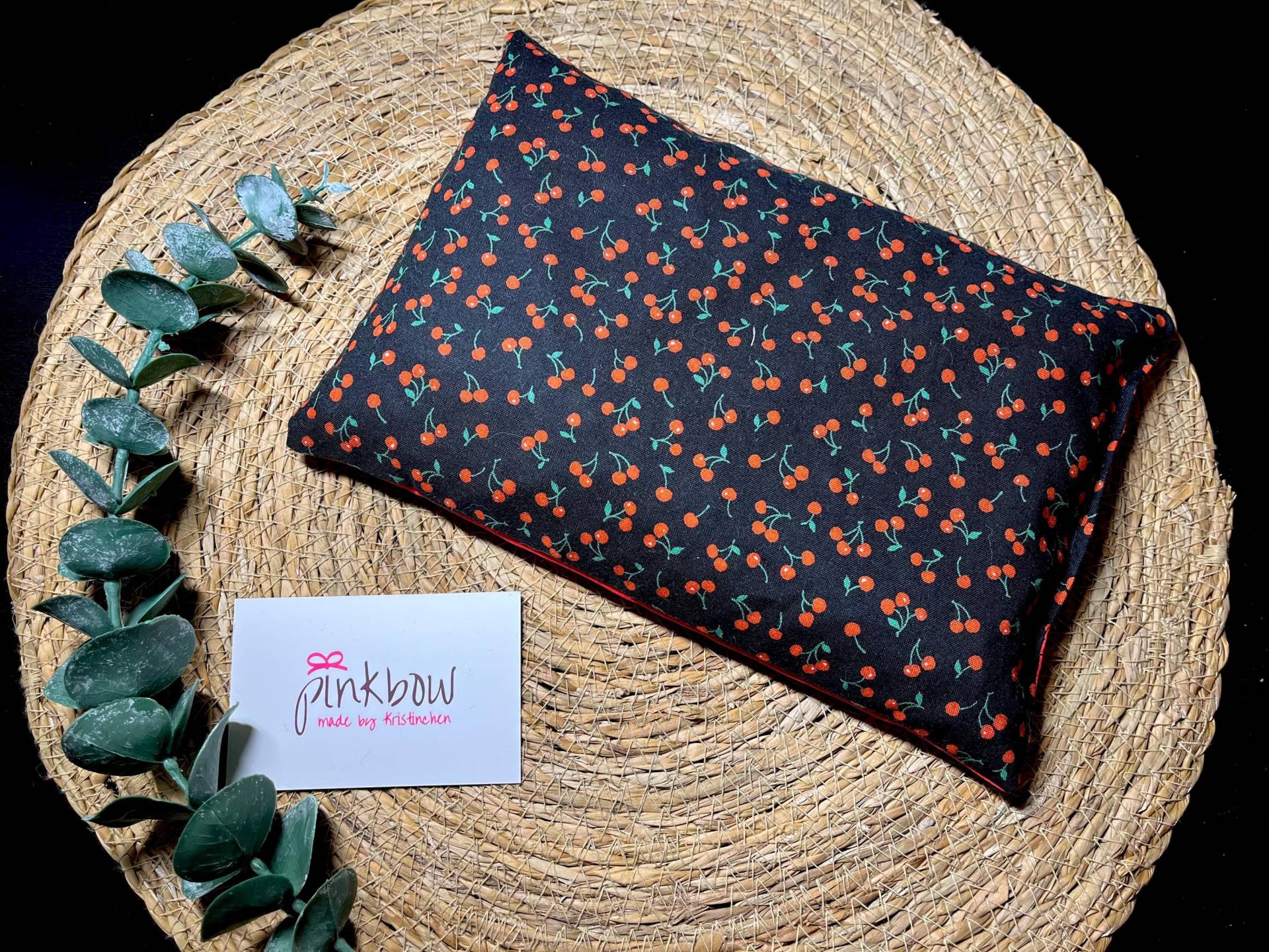 Kirschkernkissen, Wärmekissen, Körnerkissen, Wärmetherapie, Kältetherapie, Mikrowelle, Handmade With Love, Kirschen, Geschenk, Unikat von Etsy - pinkbowKristinchen