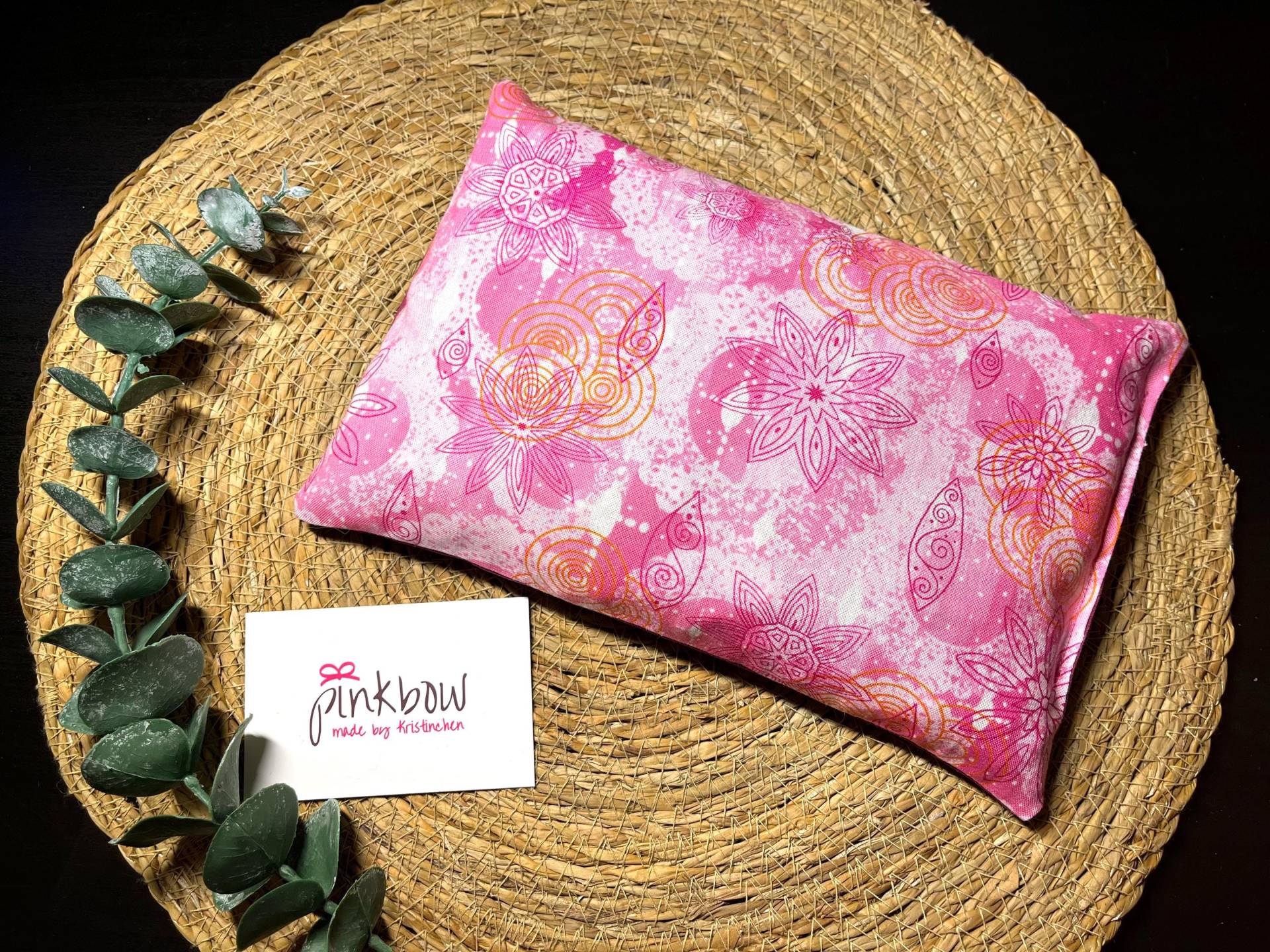 Kirschkernkissen, Wärmekissen, Körnerkissen, Wärmetherapie, Kältetherapie, Mikrowelle, Handmade With Love, Mandala, Yoga, Pink, Geschenk von Etsy - pinkbowKristinchen