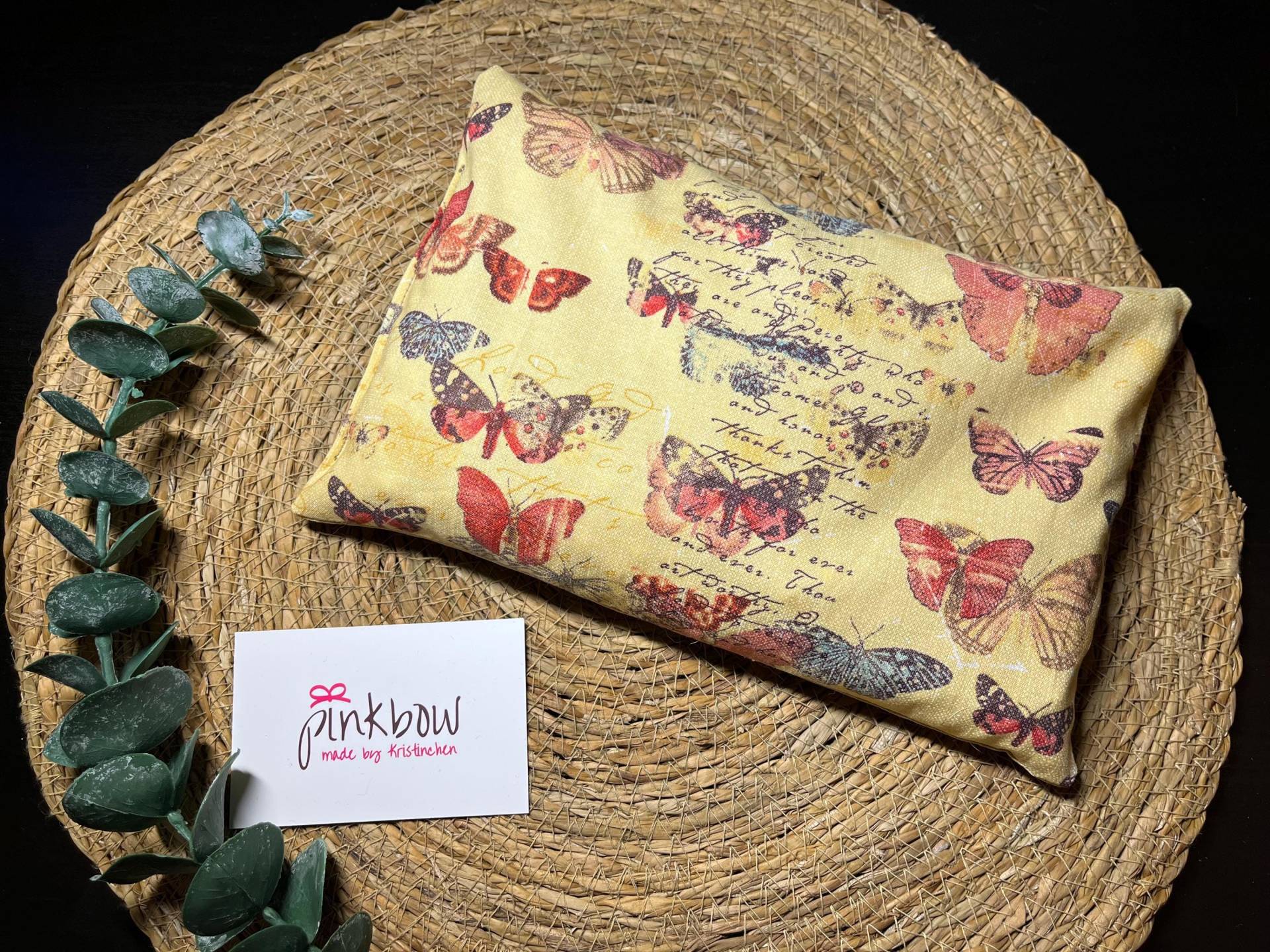 Kirschkernkissen, Wärmekissen, Körnerkissen, Wärmetherapie, Kältetherapie, Mikrowelle, Handmade With Love, Schmetterlinge, Vintage, Geschenk von Etsy - pinkbowKristinchen