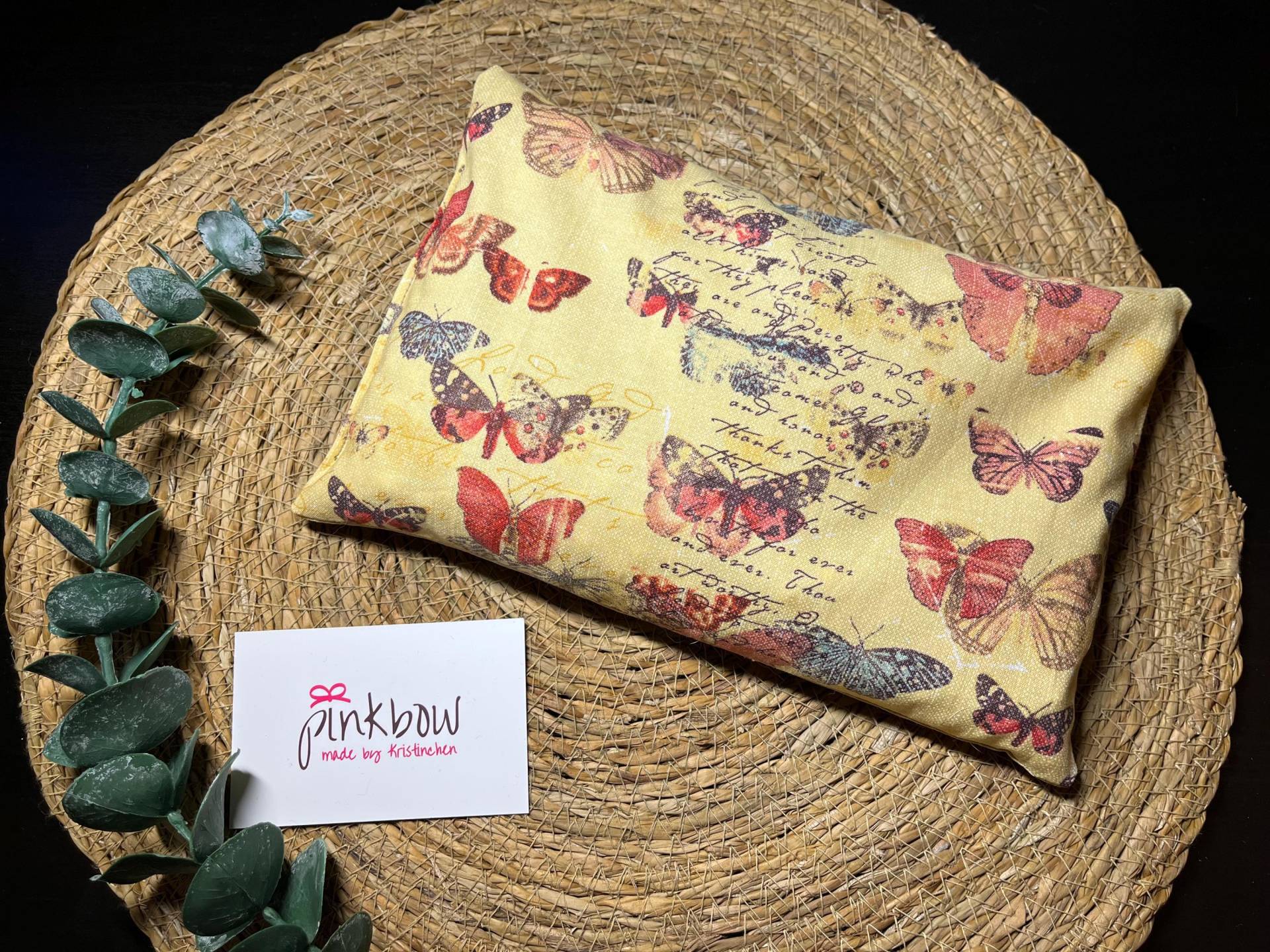 Kirschkernkissen, Wärmekissen, Körnerkissen, Wärmetherapie, Kältetherapie, Mikrowelle, Handmade With Love, Schmetterlinge, Vintage, Geschenk von Etsy - pinkbowKristinchen