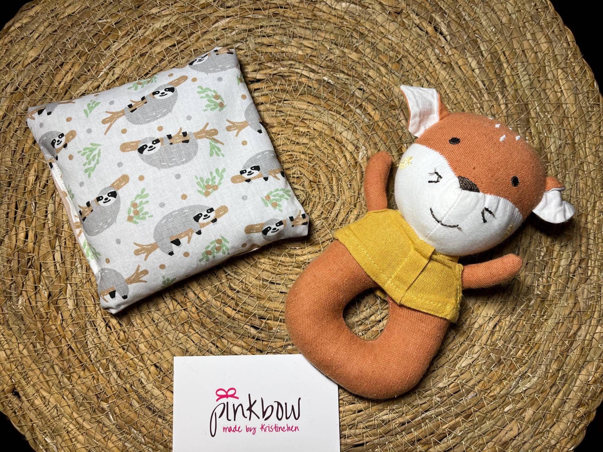Rapssamenkissen Baby, Wärmekissen, Körnerkissen, Wärme, Mikrowelle, Handmade With Love, Geburt, Geschenk, Faultier, Dschungel, Kinderwagen von Etsy - pinkbowKristinchen