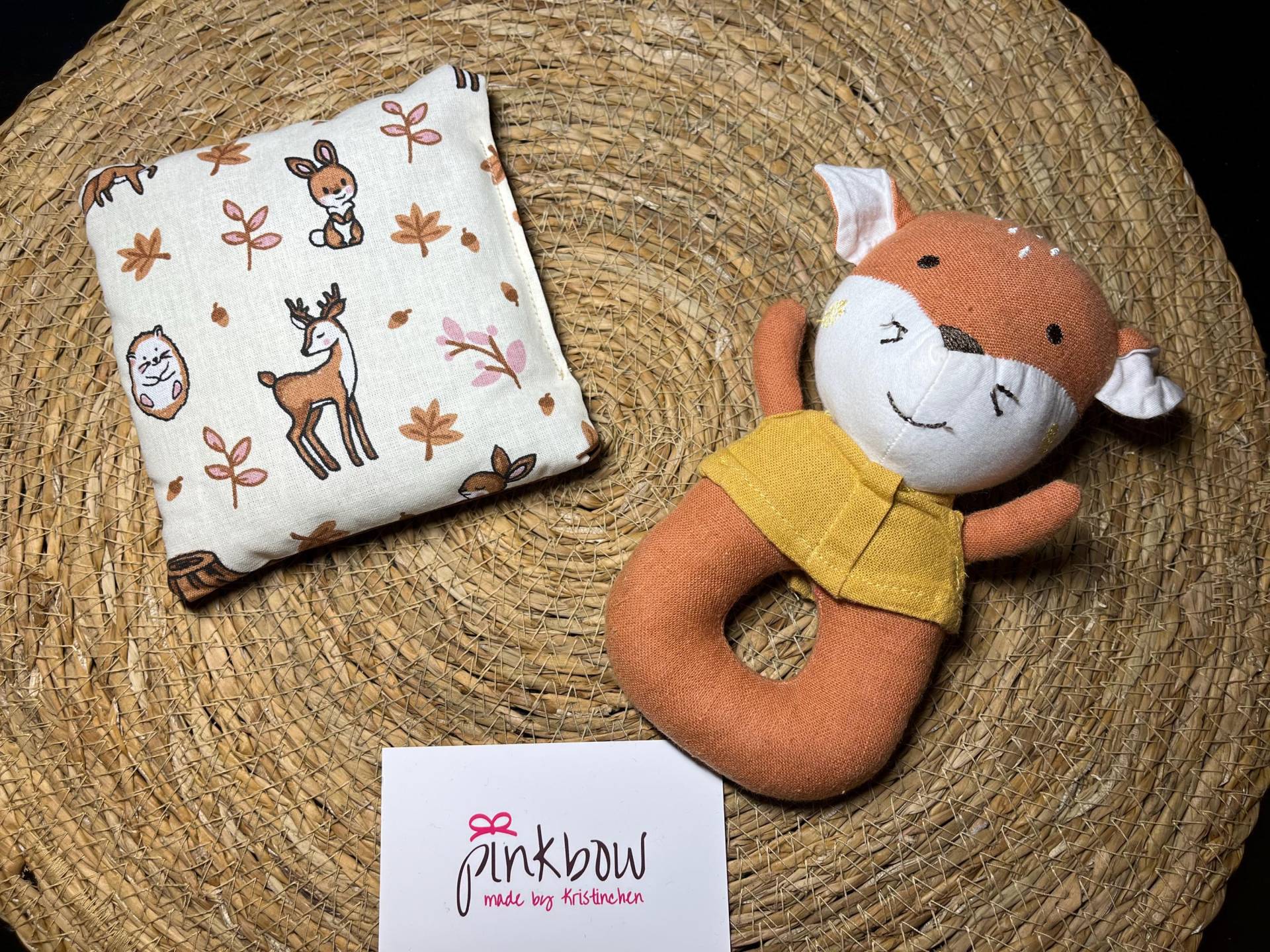 Rapssamenkissen Baby, Wärmekissen, Körnerkissen, Wärme, Mikrowelle, Handmade With Love, Geburt, Geschenk, Waldtiere, Reh, Fuchs, Kinderwagen von Etsy - pinkbowKristinchen