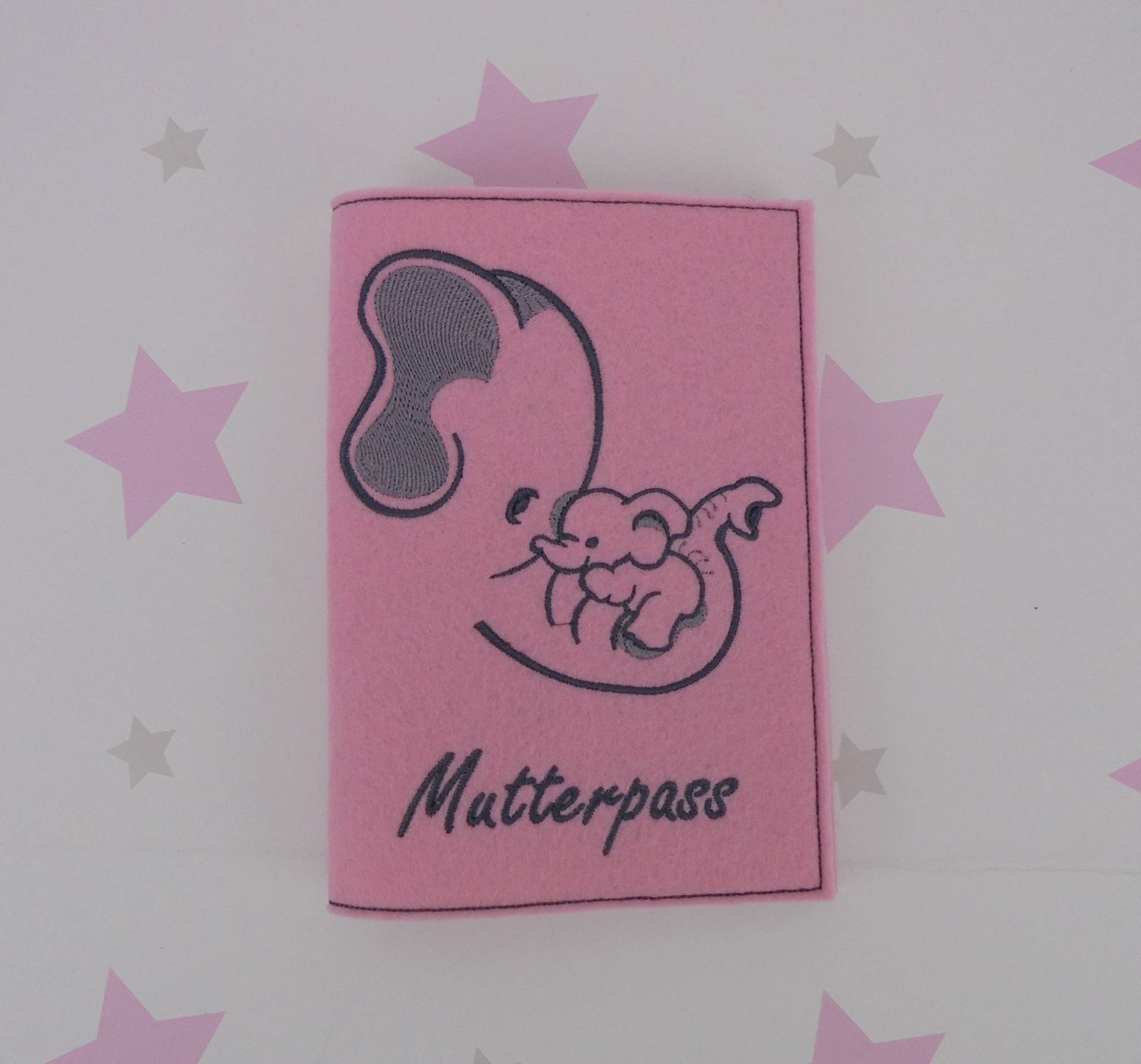 Pinkesterne Mutterpasshülle Mamipass Filz Schutzhülle Handmade Elefant von Etsy - pinkeSterne