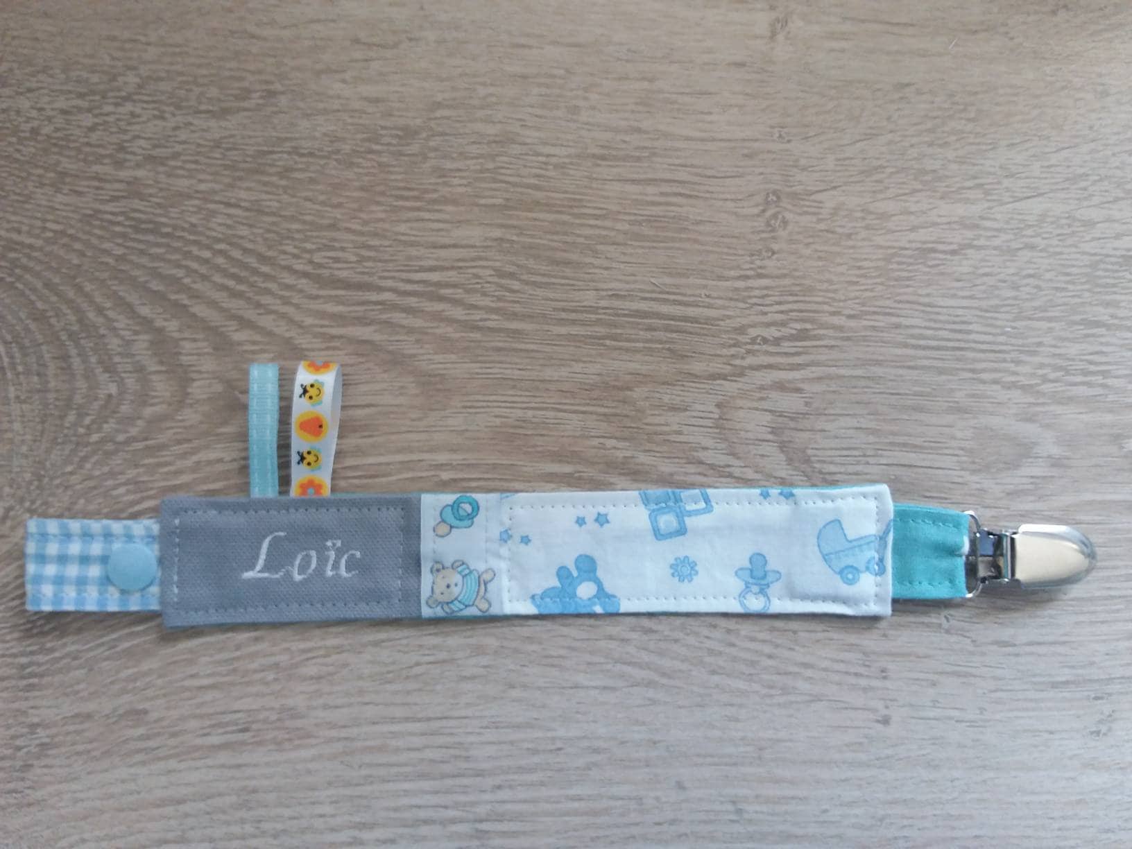 Personalisierter Schnullerclip, Schnullerclip Mit Kindernamen, Clip Für Kuscheltiere, Babygeschenk, Lutscherclip von Etsy - pommedammour17