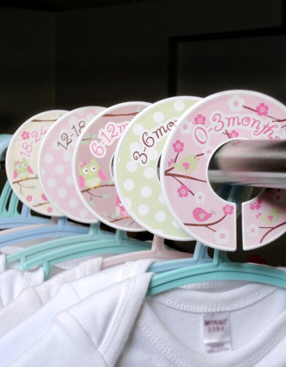 Baby Schrank Teiler Für Mädchen Organizer Kleidung - Süße Vögel Und Eulen von Etsy - potatopatch
