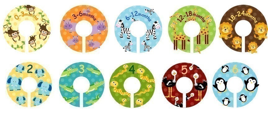 Größe 0-6 Closet Bekleidungserteilung-Set Von 10 Zoo-Tiertrennspalten Größe 0-6 Closet Bekleidungserteilung-Set Von 10 Zoo-Tiertrennspalten von Etsy - potatopatch