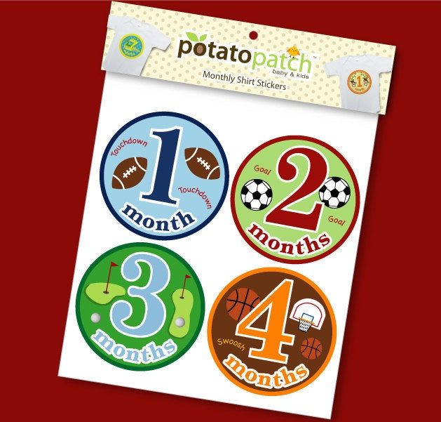 Shirt Aufkleber - Sport Baby Monatlichen Für Jungen Shirt Aufkleber - Sport Baby Monatlichen Für Jungen von Etsy - potatopatch