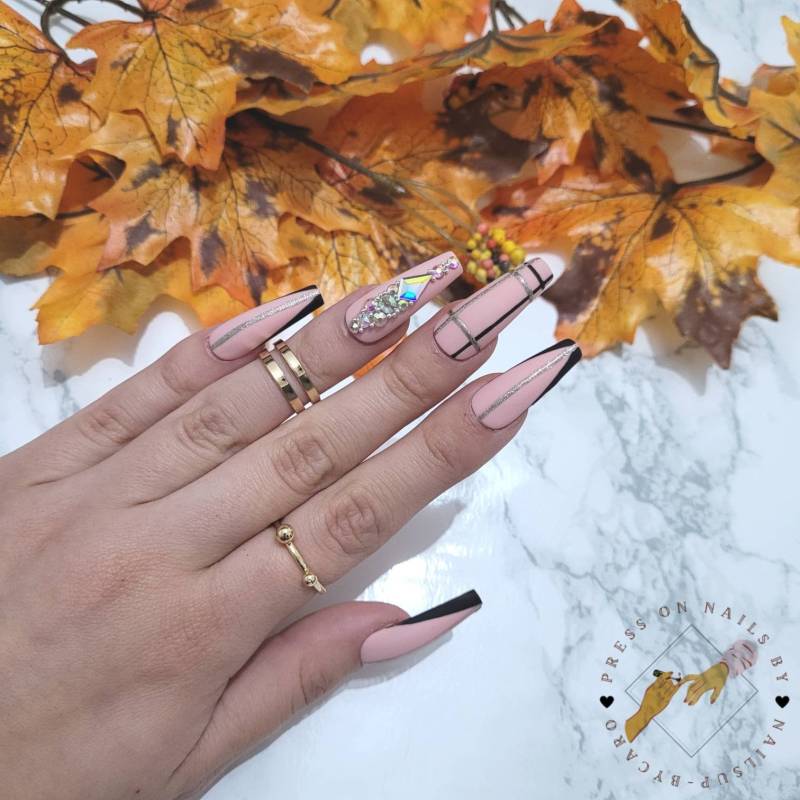 Fall French - Press On Nails Long Ballerina Fall French - Press On Nails Long Ballerina von Etsy - pressonsbycaro