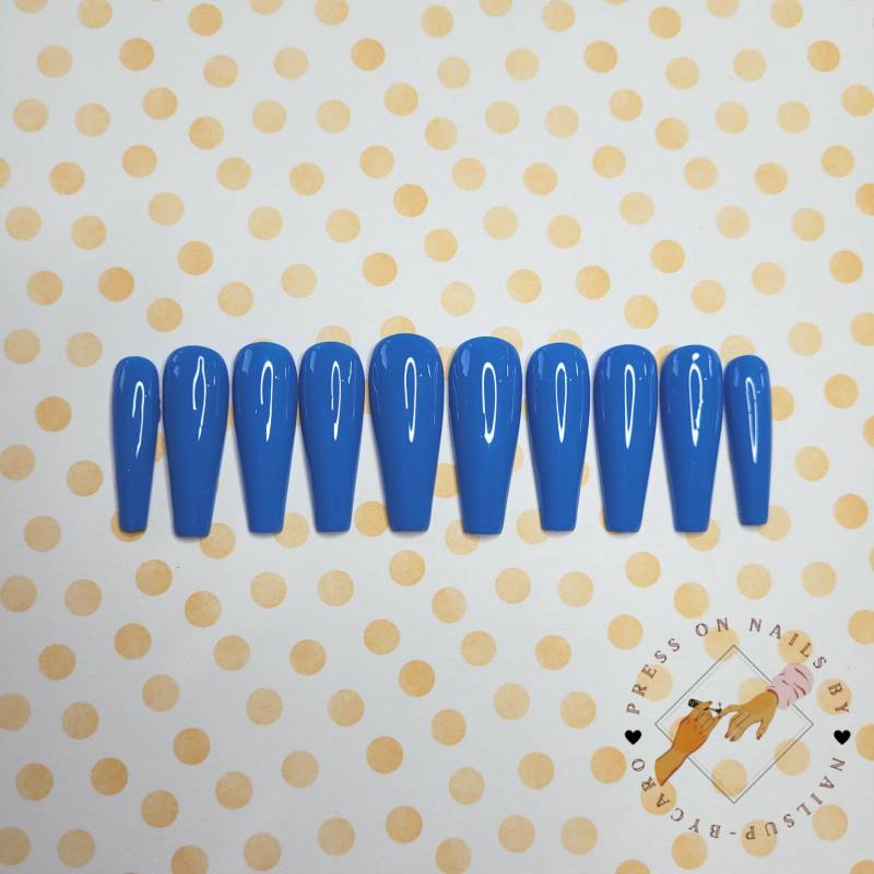 Royal Blue - Press On Nails Long Ballerina Royal Blue - Press On Nails Long Ballerina von Etsy - pressonsbycaro