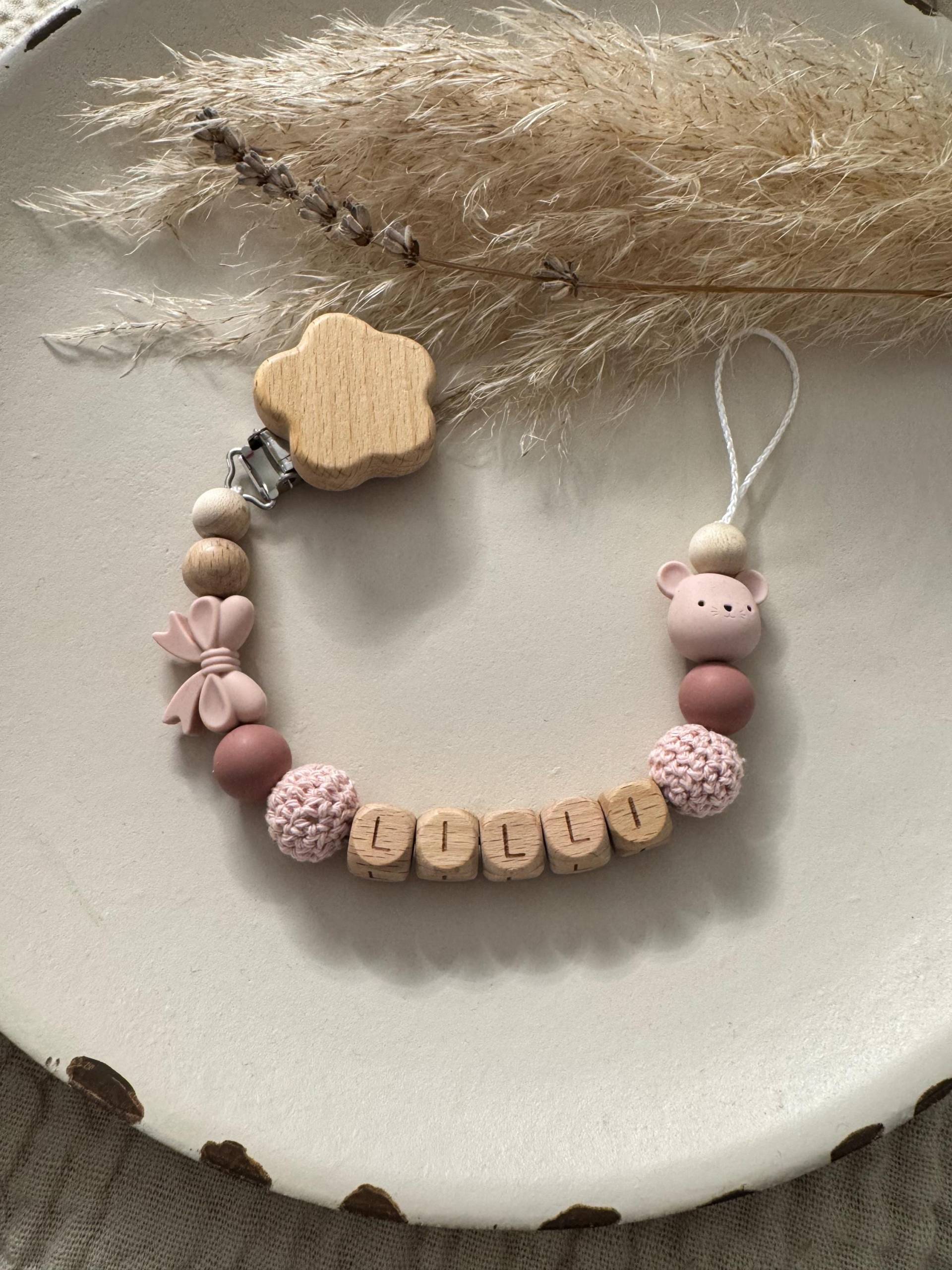 Schnullerkette Personalisiert Mit Namen Und Maus in Rosa Als Geschenk Zur Geburt | Name Handgemacht Schnullerkette Personalisiert Mit Namen Und Maus in Rosa Als Geschenk Zur Geburt | Name Handgemacht von Etsy - prettylittleJeMa