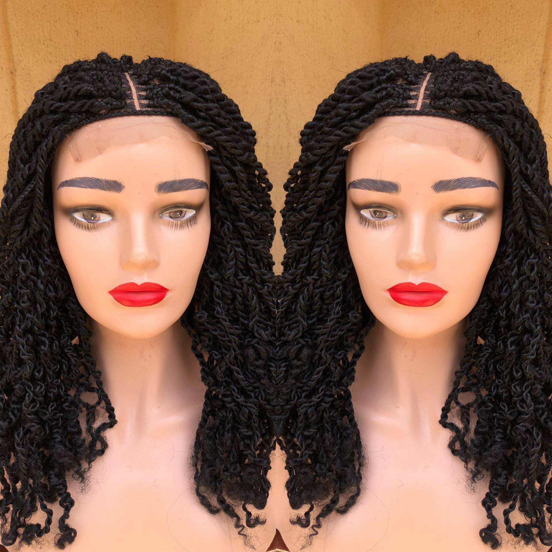 Black Spring Twist Handgefertigte Perücke 14 Zoll Mit Verschluss Finish. Kostenloser Versand Black Spring Twist Handgefertigte Perücke 14 Zoll Mit Verschluss Finish. Kostenloser Versand von Etsy - propsNtresses
