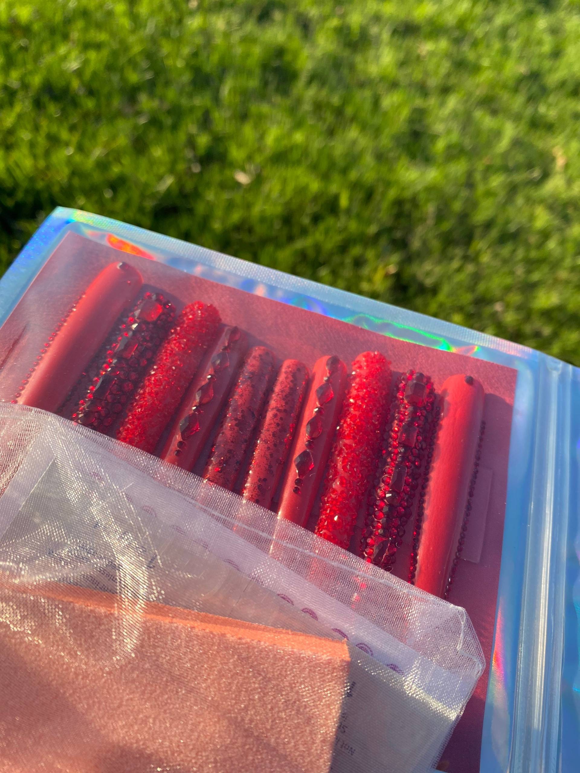 Rote Xxxl Druck Auf Nägel Rote Xxxl Druck Auf Nägel von Etsy - pureessencenails