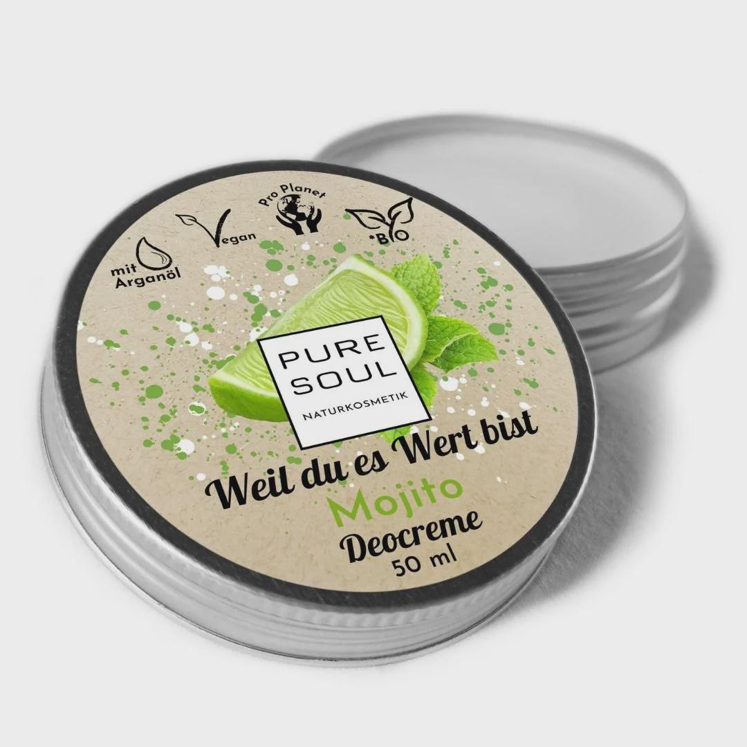 Deodorant Cream Citrus Mint Organic - Mojito Customer Favourite, Organic, Aluminum-Free, Fresh Summer Scent For Men & Women, Deocreme von Etsy - puresoulnature