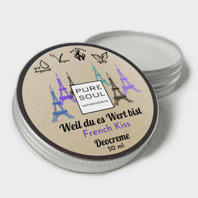 Deodorant Cream Organic Vegan - Lavender Love 50 Ml, Natural French Kiss, Vegan Deocreme With Argan Oil | Organic Skincare von Etsy - puresoulnature