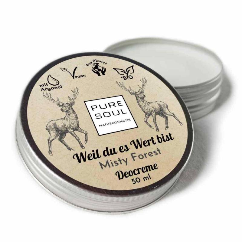 Deodorant Cream Pine & Cedar Scent - Misty Forest With Baking Soda, Velvet Glow Natural Body Butter Vegan Moisturizer with Shea & Cocoa von Etsy - puresoulnature
