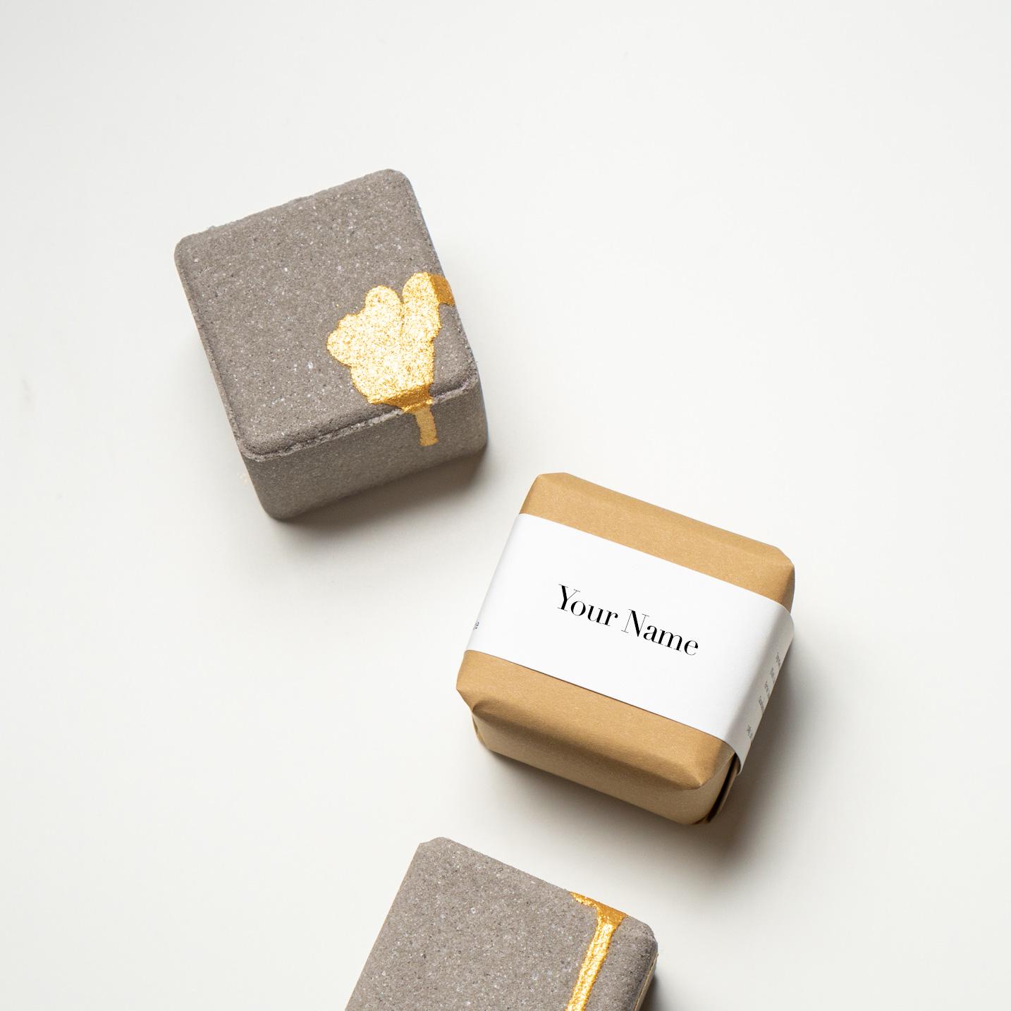 Personalisierte Würfel Zero Waste Badebombe von Etsy - rainydayhello