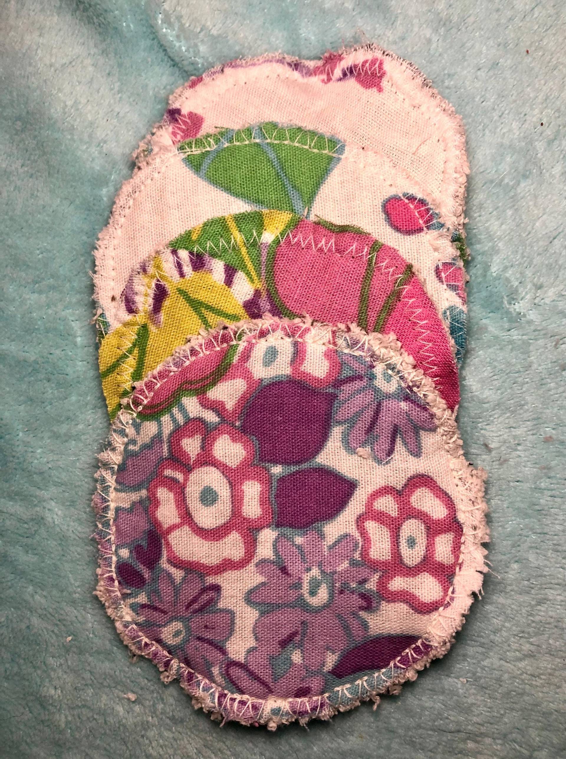 Upcycling 4 Abschminkpads Set Floral - Einfach Genäht von Etsy - resteflickenPUNKT