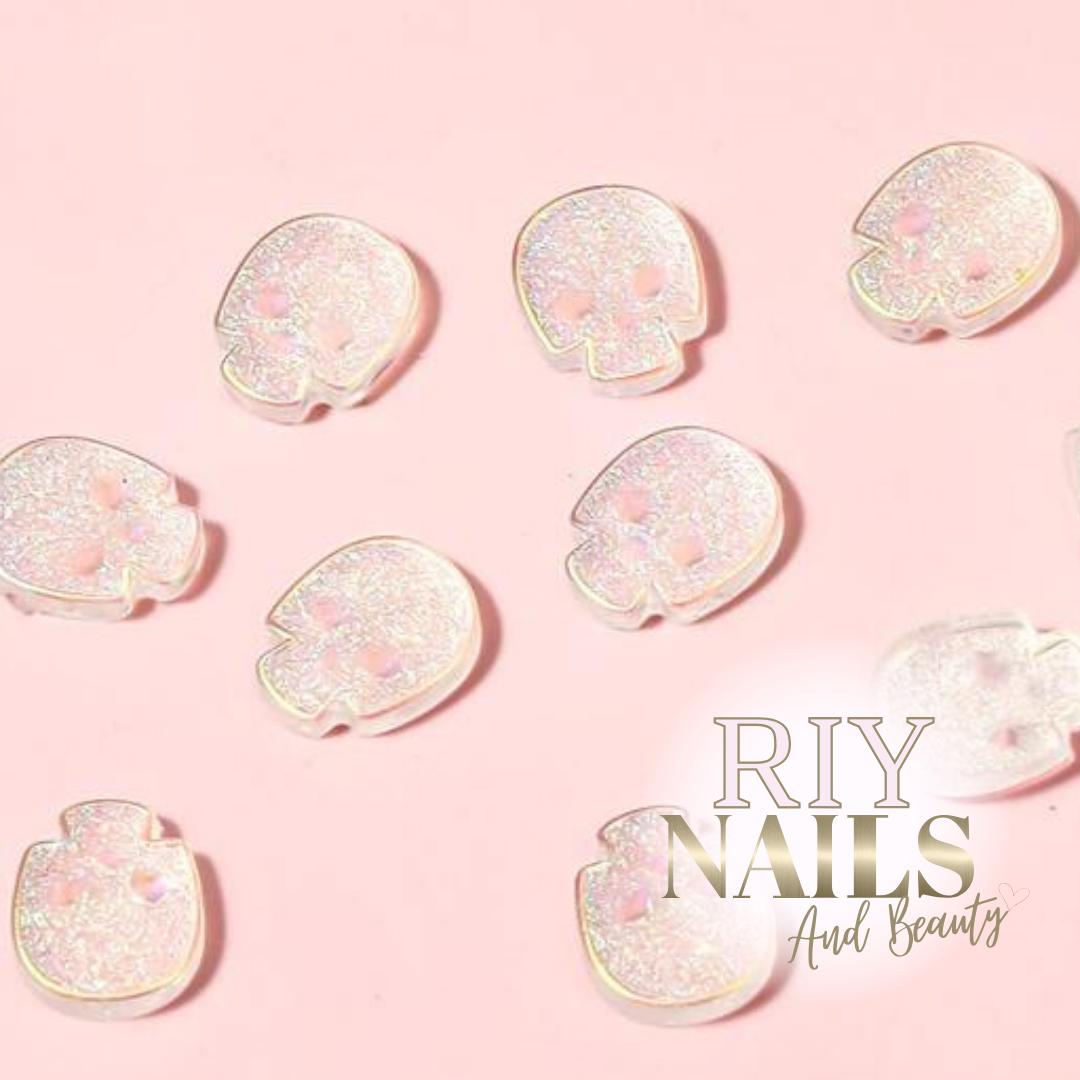 5 Stück Glittery Skull Nail Art Charms Riynails von Etsy - riynails