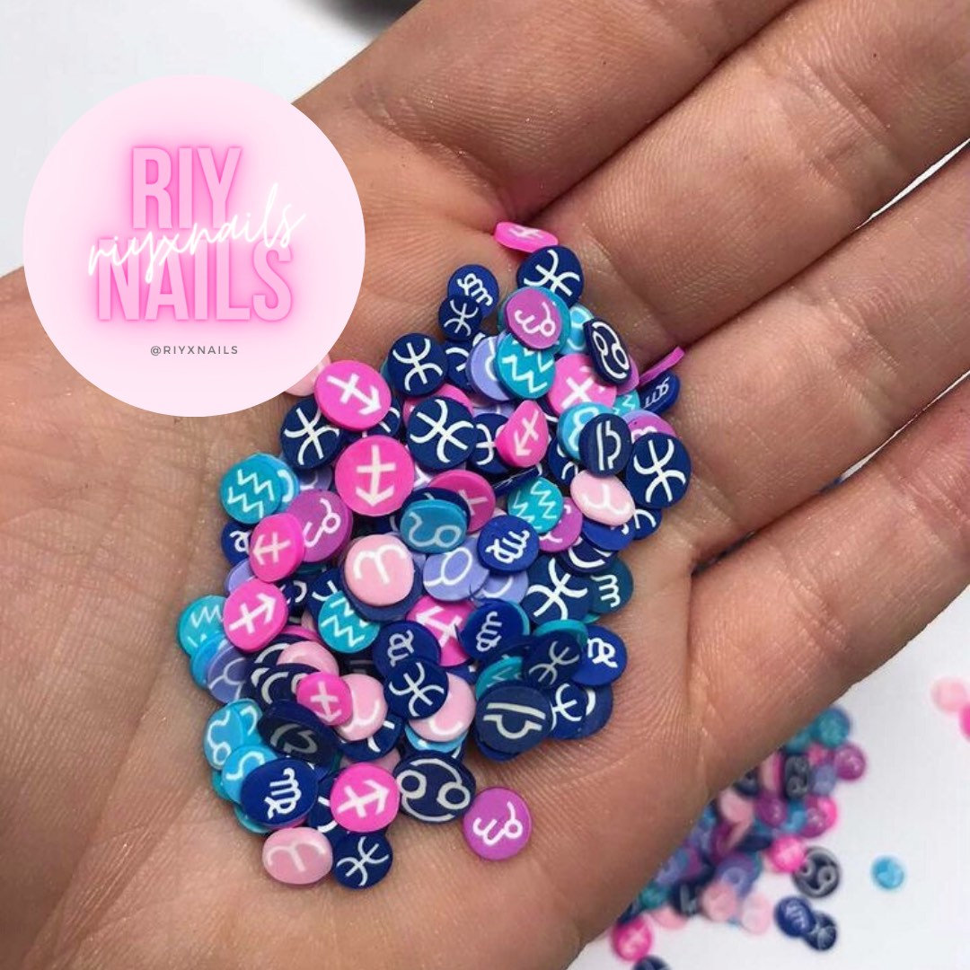 Horoskop Sternzeichen Fimo Nagelscheiben Riynails von Etsy - riynails