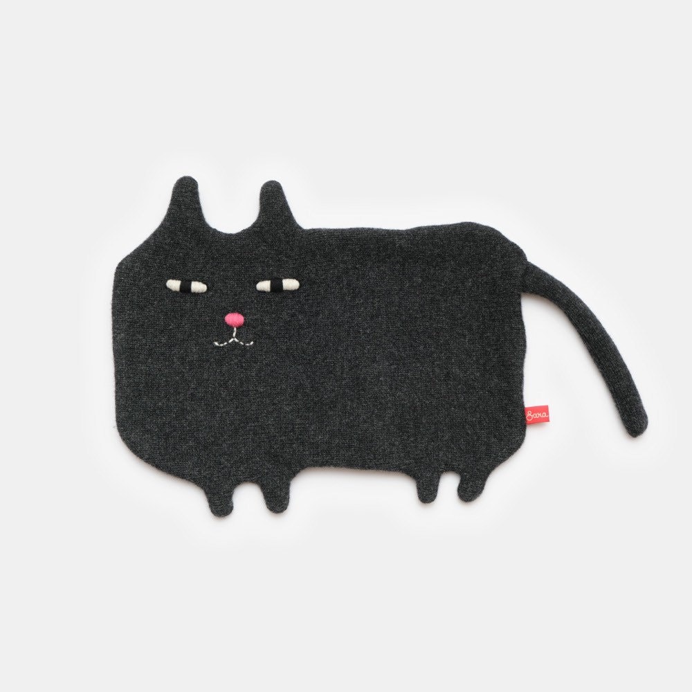 Giles Black Cat Lammwolle Wärmflasche Und Bezug - Auf Lager von Etsy - saracarr