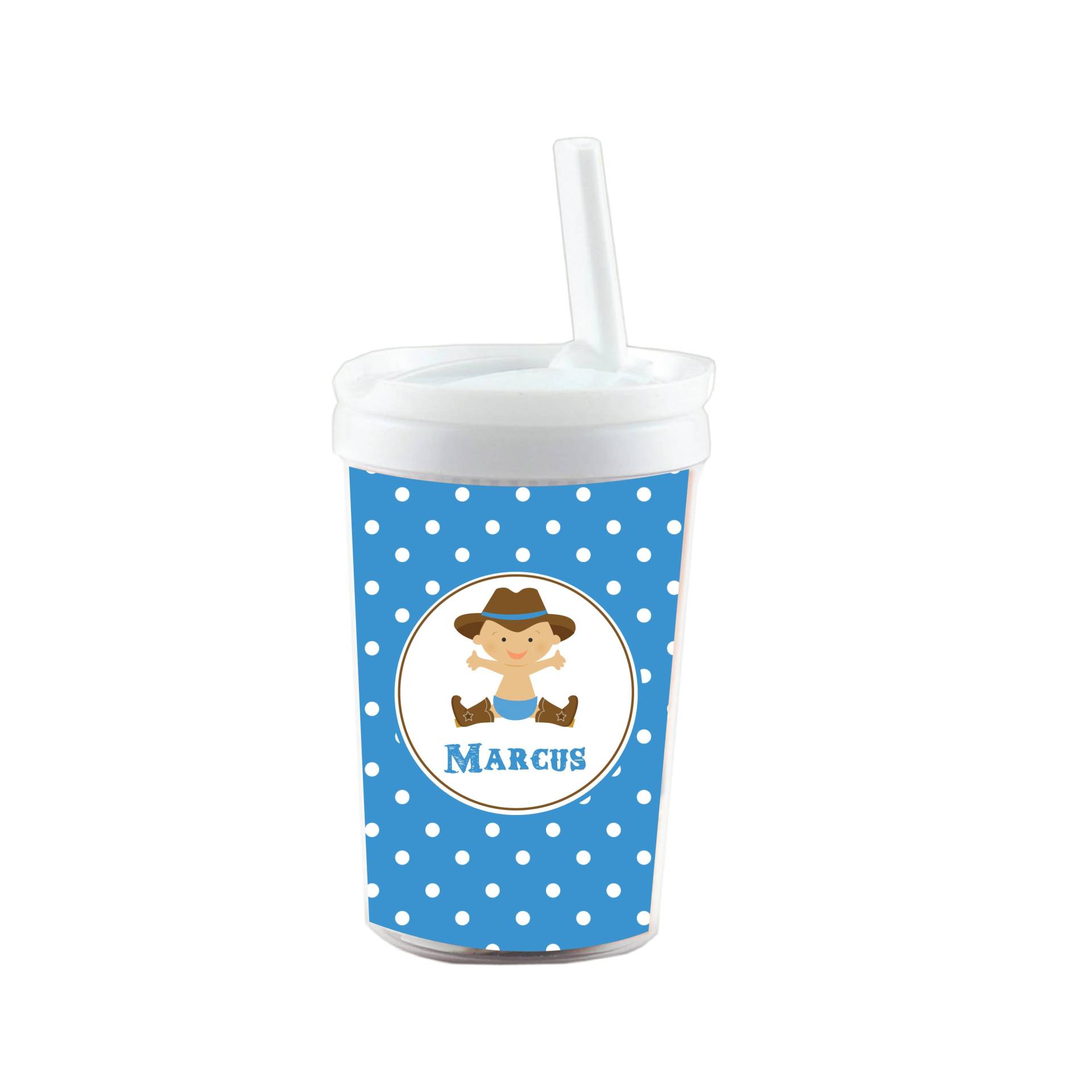 Cowboy Blue Dots 10 Oz. Tumbler Cup - Becher Für Kinder, Geschenke Kleinkinder, Kinder Reisetasse, Personalisierter Kindertasse von Etsy - sassyhostess3